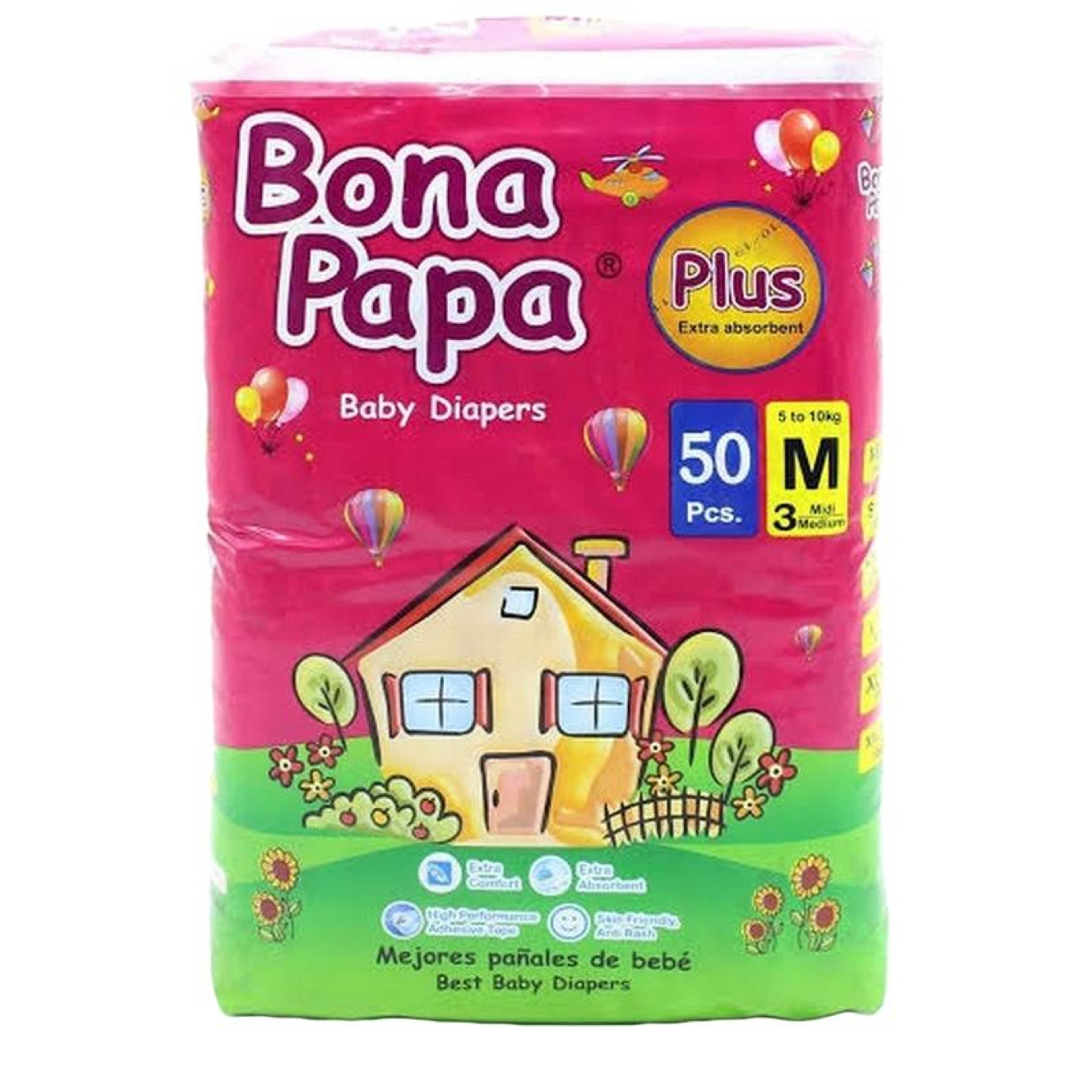 Bona Papa  Plus Baby Diaper Medium 50Pcs