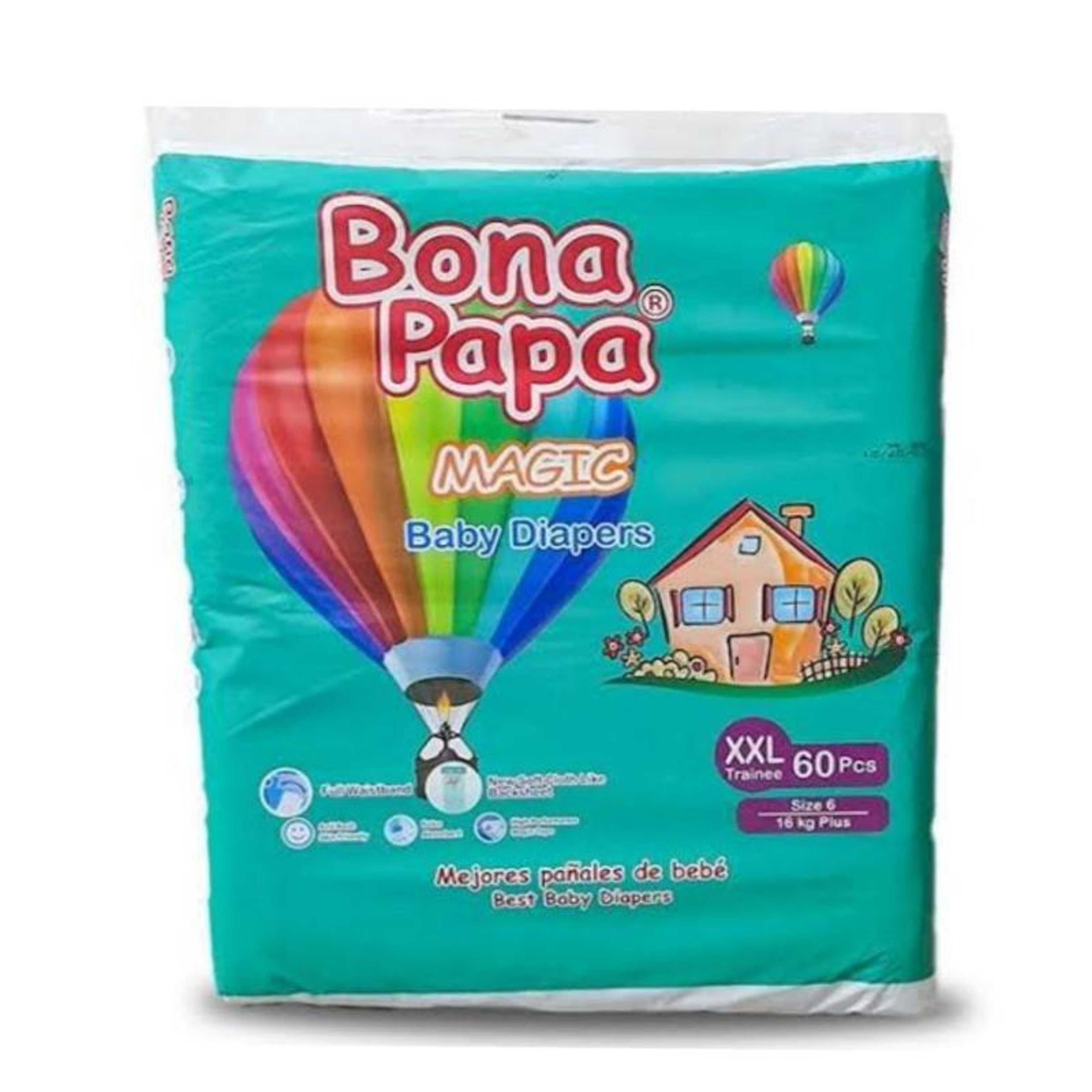 Bona Papa Magic Baby Diaper XXL Size - 60pcs Pack