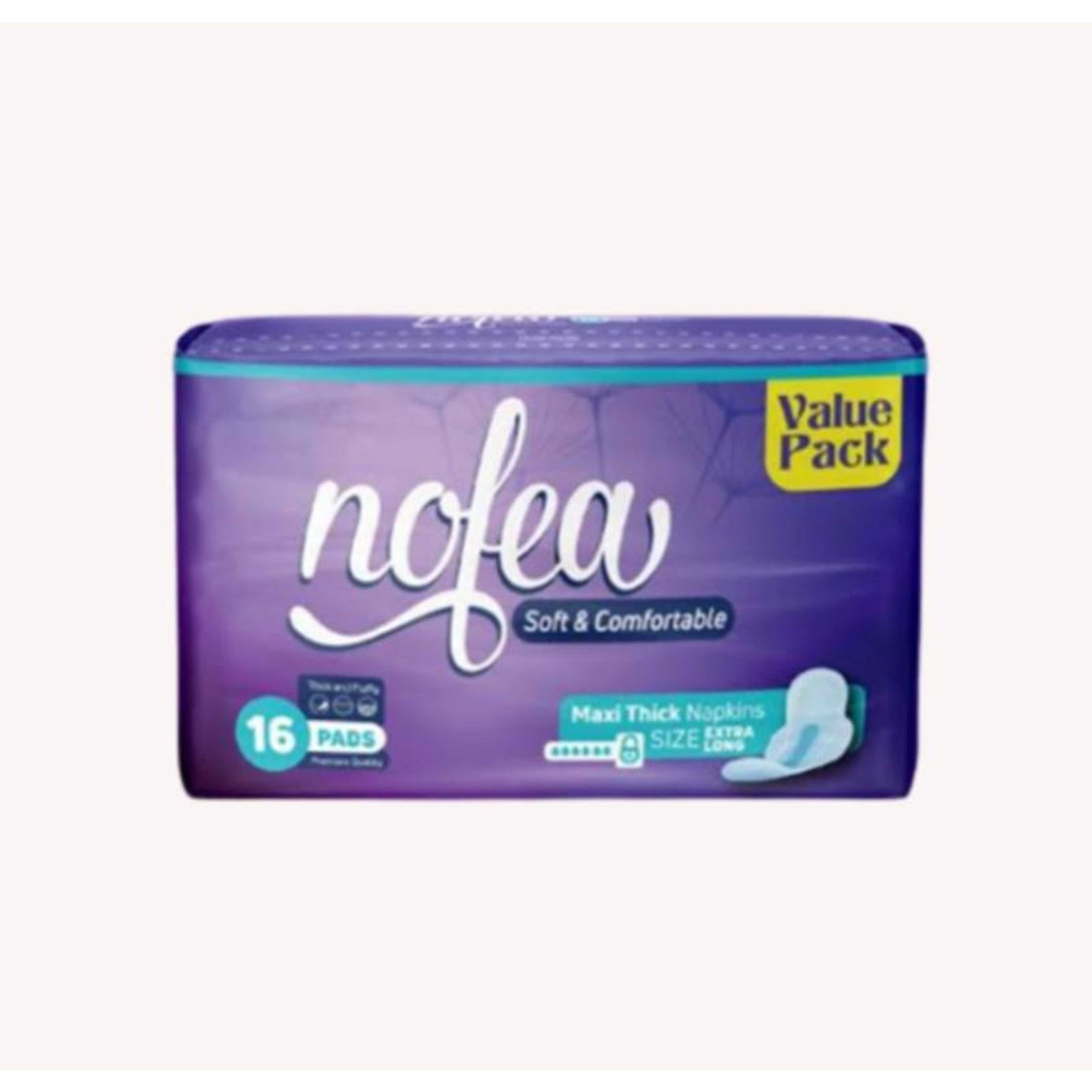 NOFEA PADS Maxi Thick Sanitary Napkin Size EXTRA Long - 16pads
