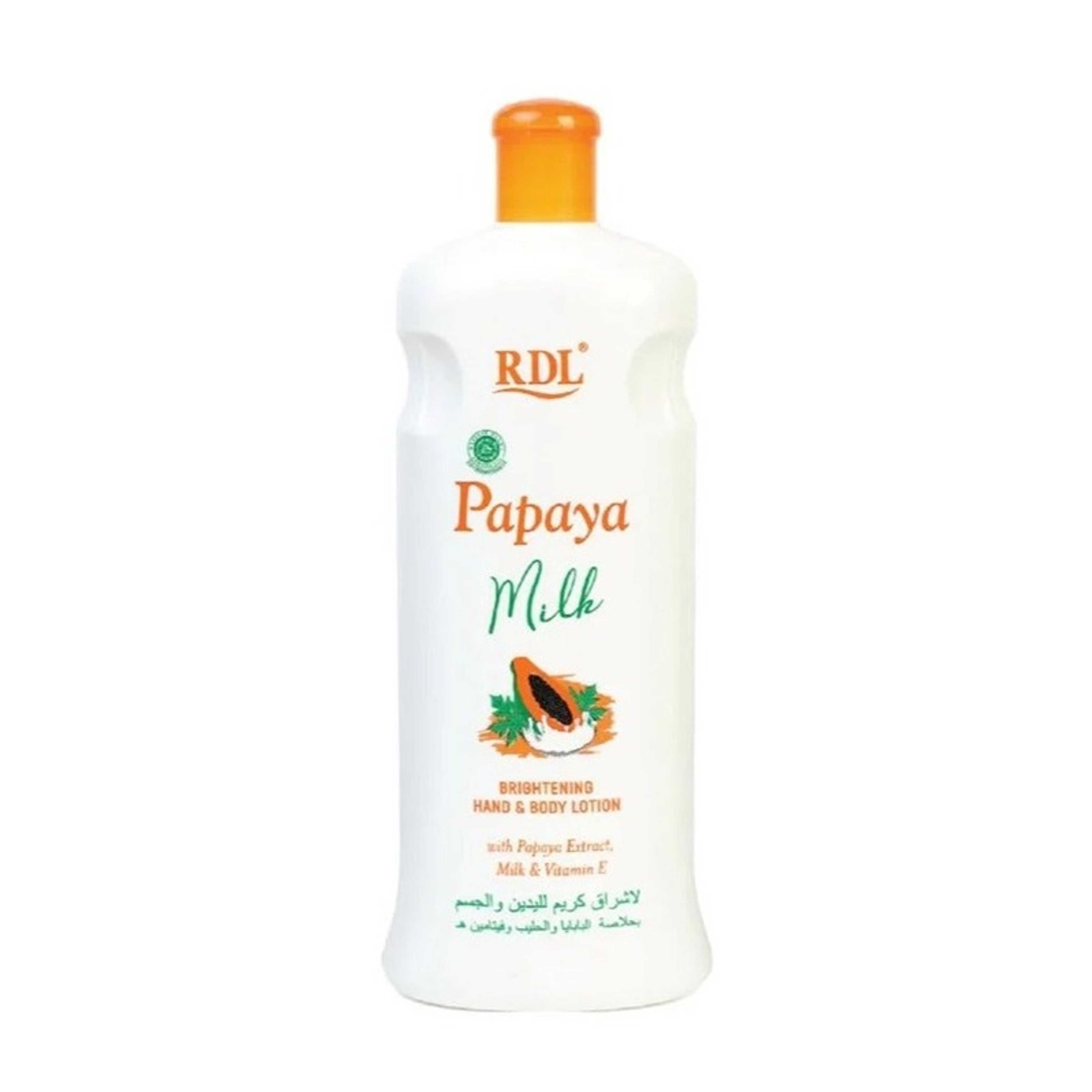 RDL-Brightening Hand And Body Lotion With Papaya Extract Milk And Vitamin E 600ml - Product Main Image