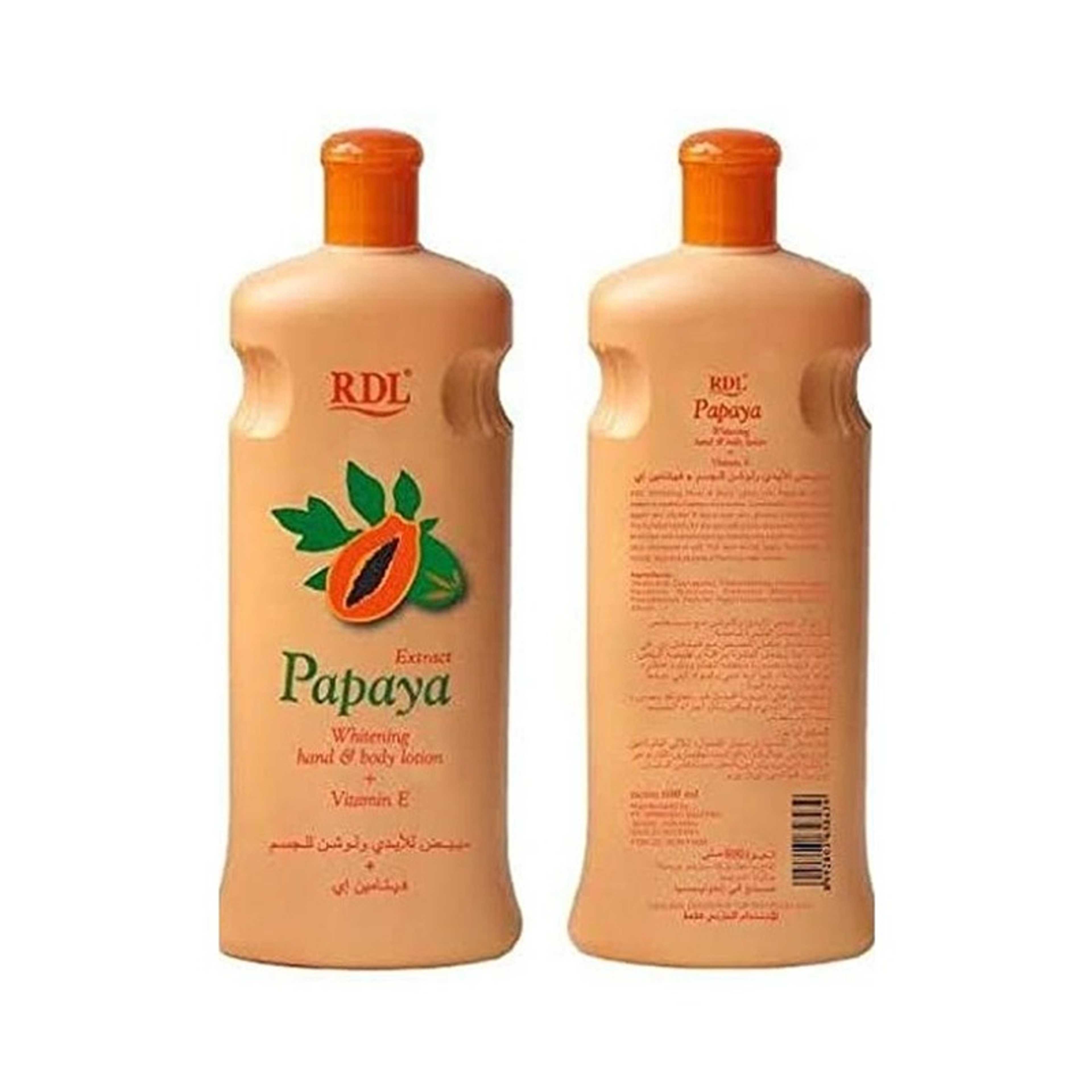 RDL-Pack Of 2 Papaya Extract Whitening Hand And Body Lotion 1200ml - Product Main Image
