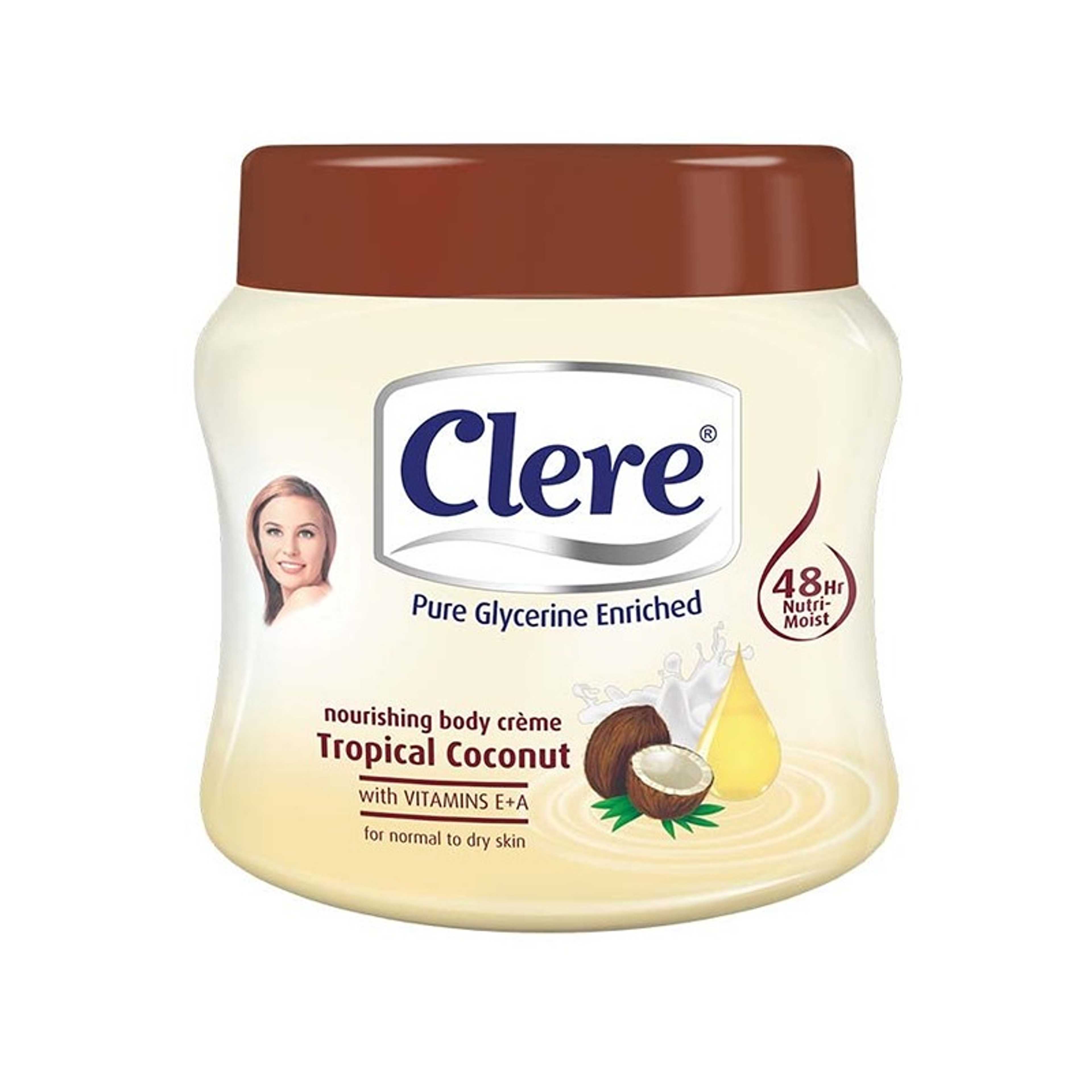CLERE-Tropical Coconut Body Crème 500ml - Product Main Image
