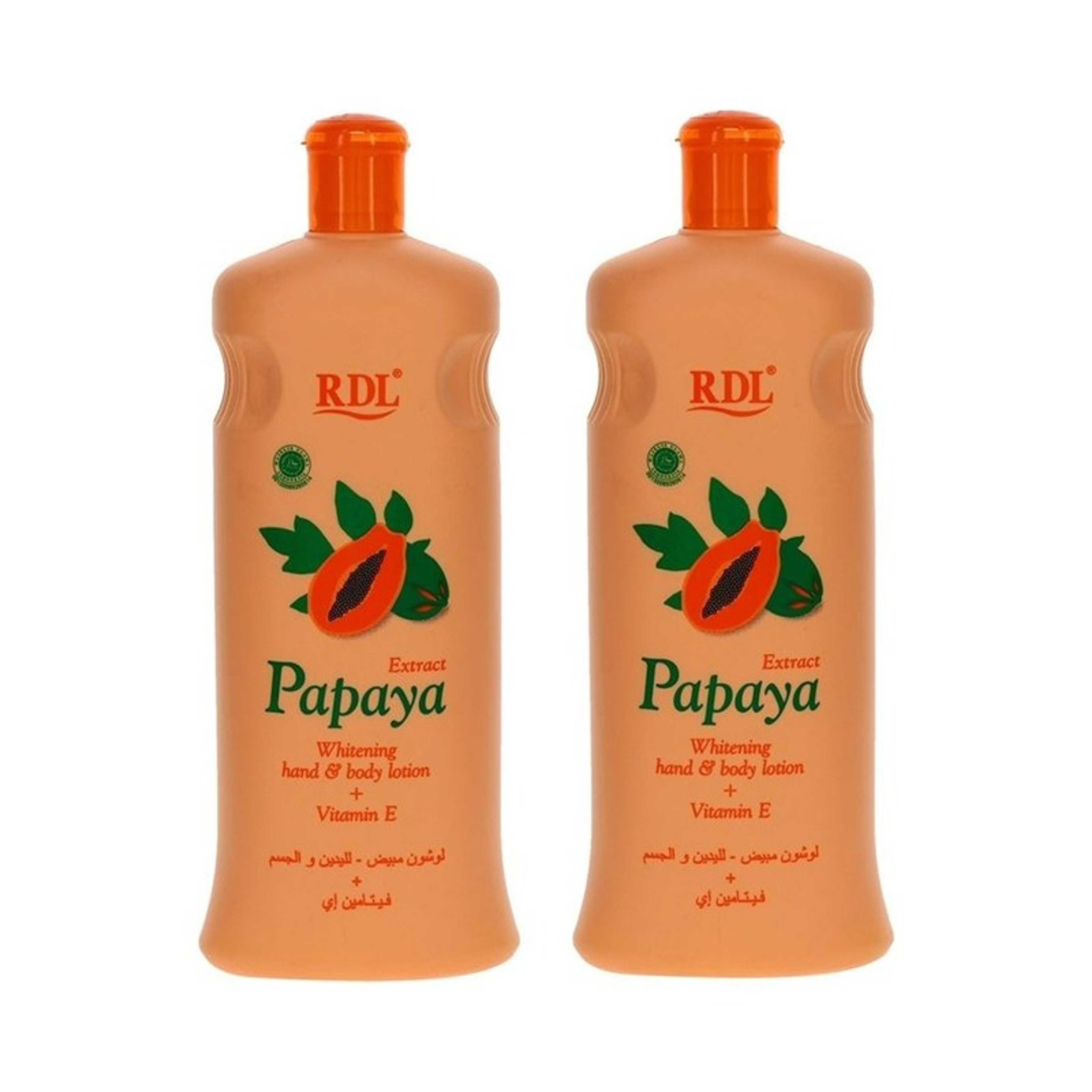 RDL-Pack Of 2 Extract Papaya Whitening Hand And Body Lotion 600ml - Product Main Image