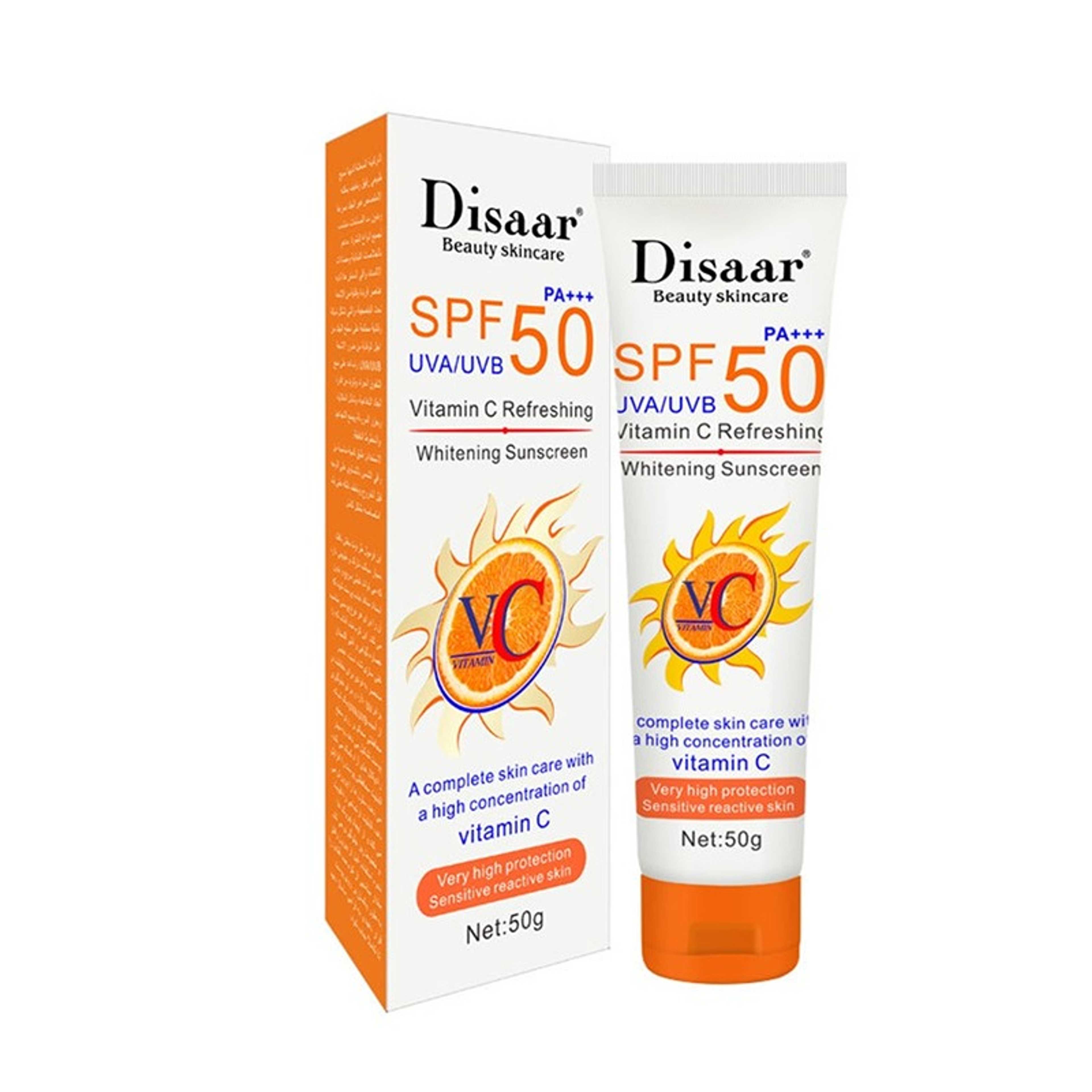 Disaar-Vitamin C Refreshing SPF 50 PA+++Sunscreen 50grams - Product Main Image