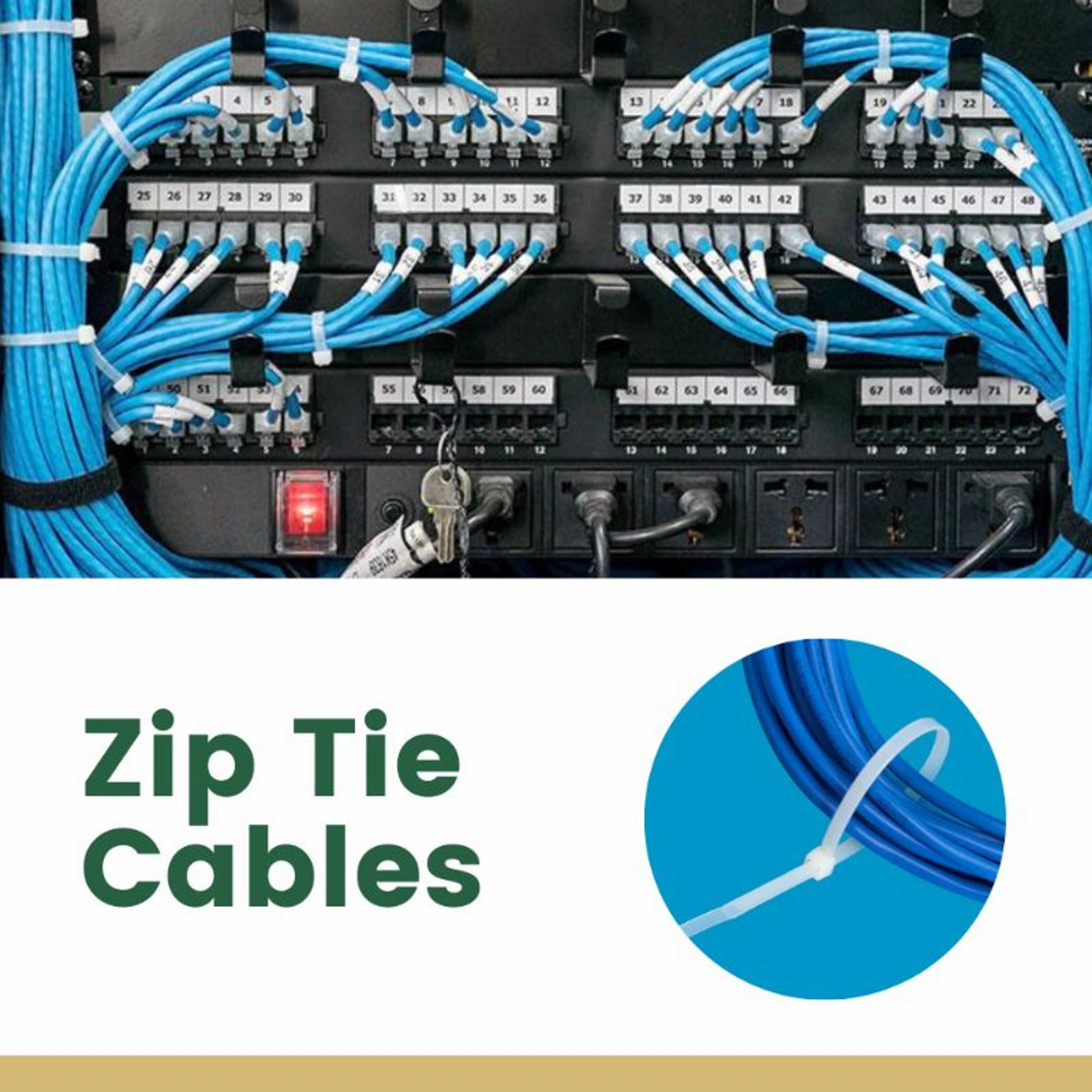 Behind My Computer Nylon Self-Locking Zip Ties Cable Organizer  Wall Mount (Cable Management) ideas | cable management, cable organizer RackSolutions Zip Tie vs Hook-and-Loop: Which is Better for Cable Management