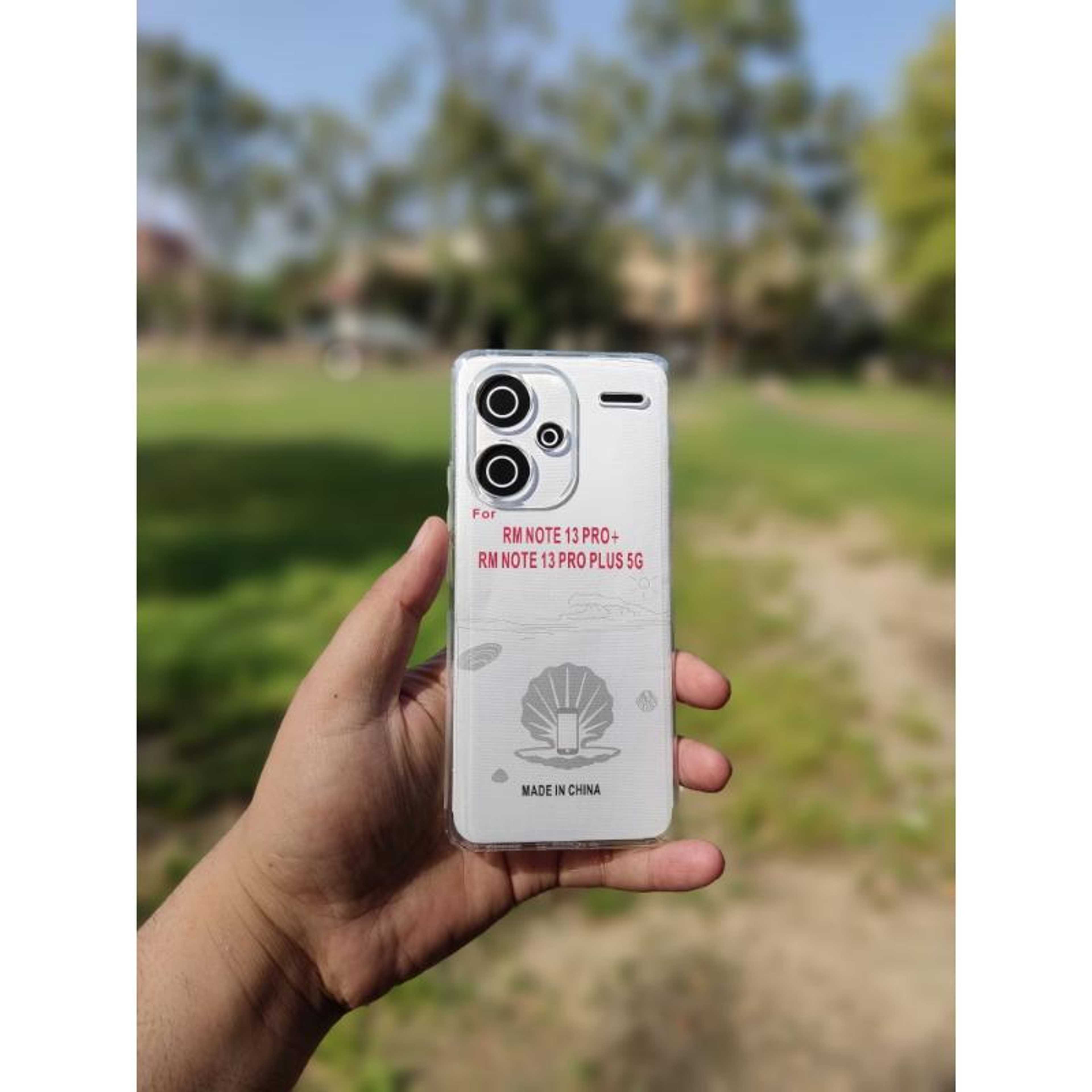 Redmi Note 13 Pro Plus 5G Back Cover Soft Dust Plug Transparent Camera Protection Phone Case