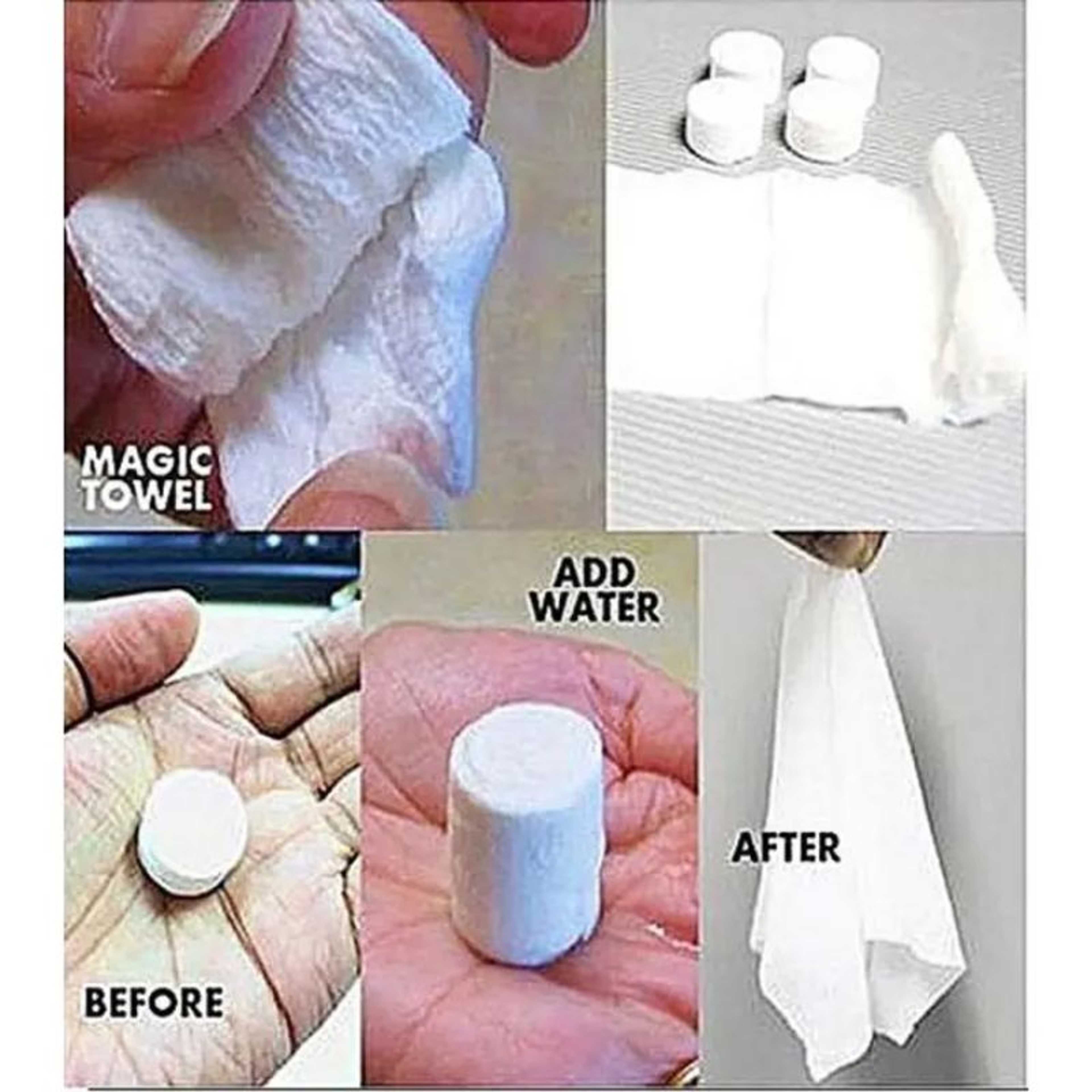 Pack Of 25 - Magic Compressed Towel Tissue - White - A