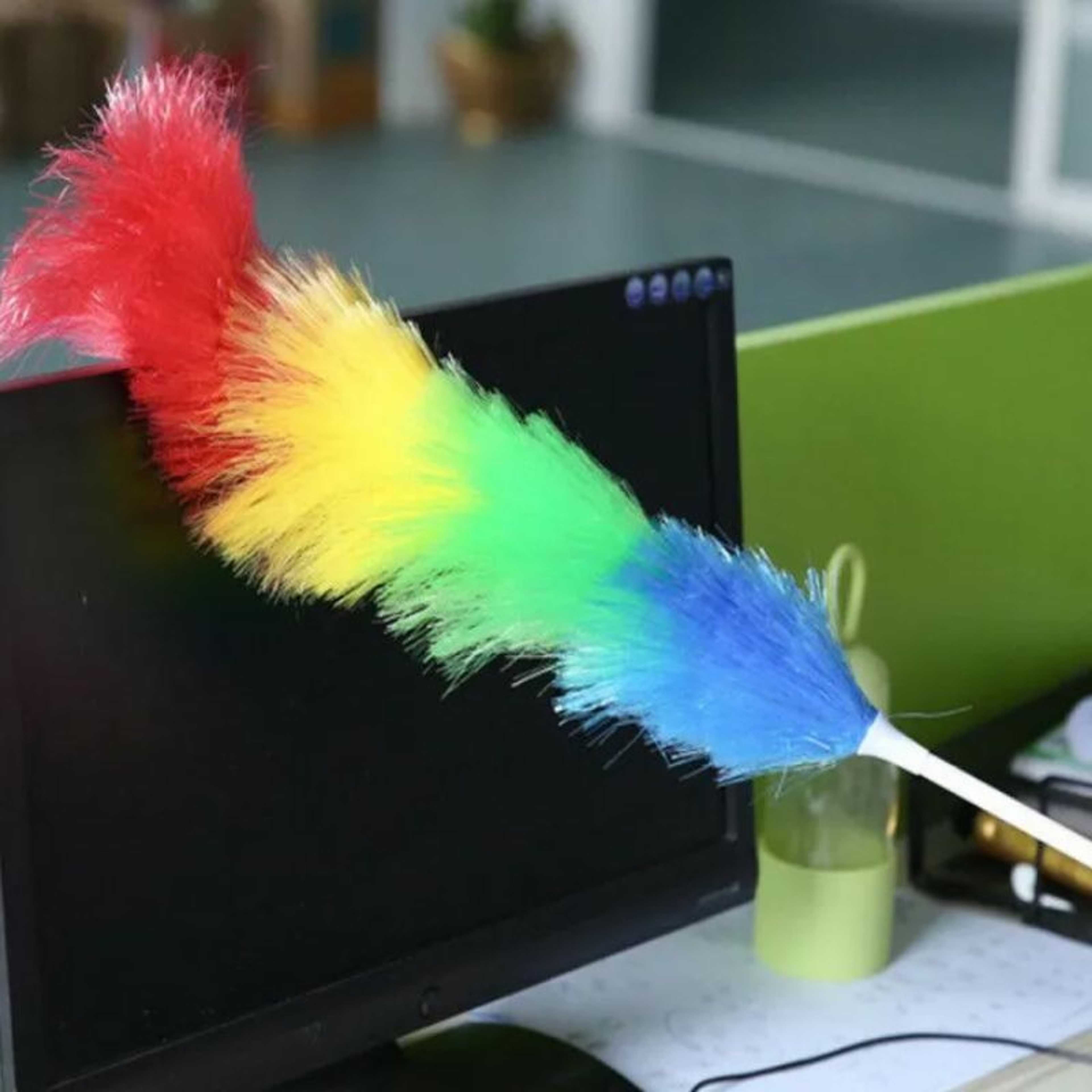 Soft Colorful Plastic Duster Brush Anti Static Household Cleaning Brush Office Car Cleaning Tools