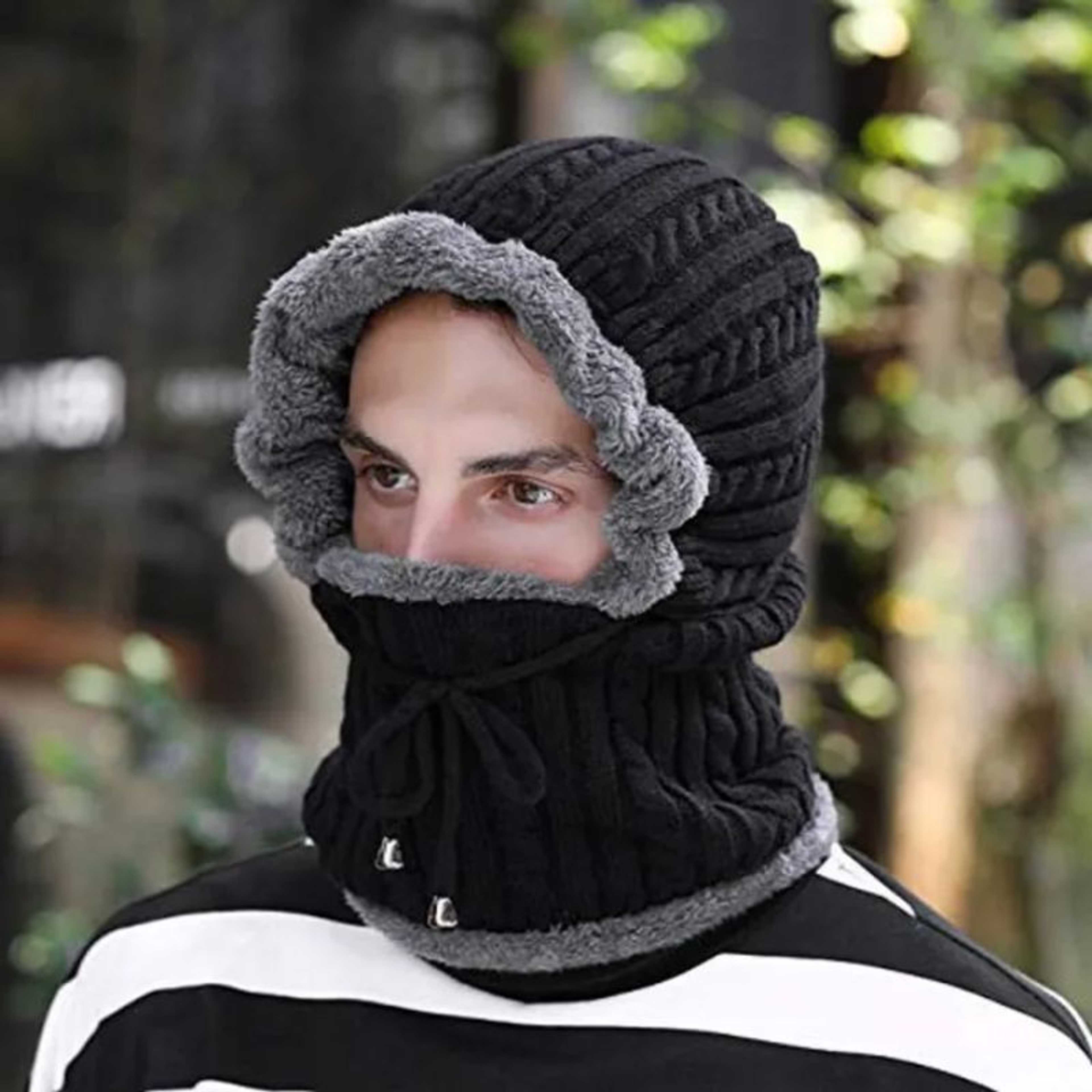 Winter Cap knitted Cap Thicken Hedging Cap Balaclava Skullies Fashion Warm knit Beanie for Men/Women Hat