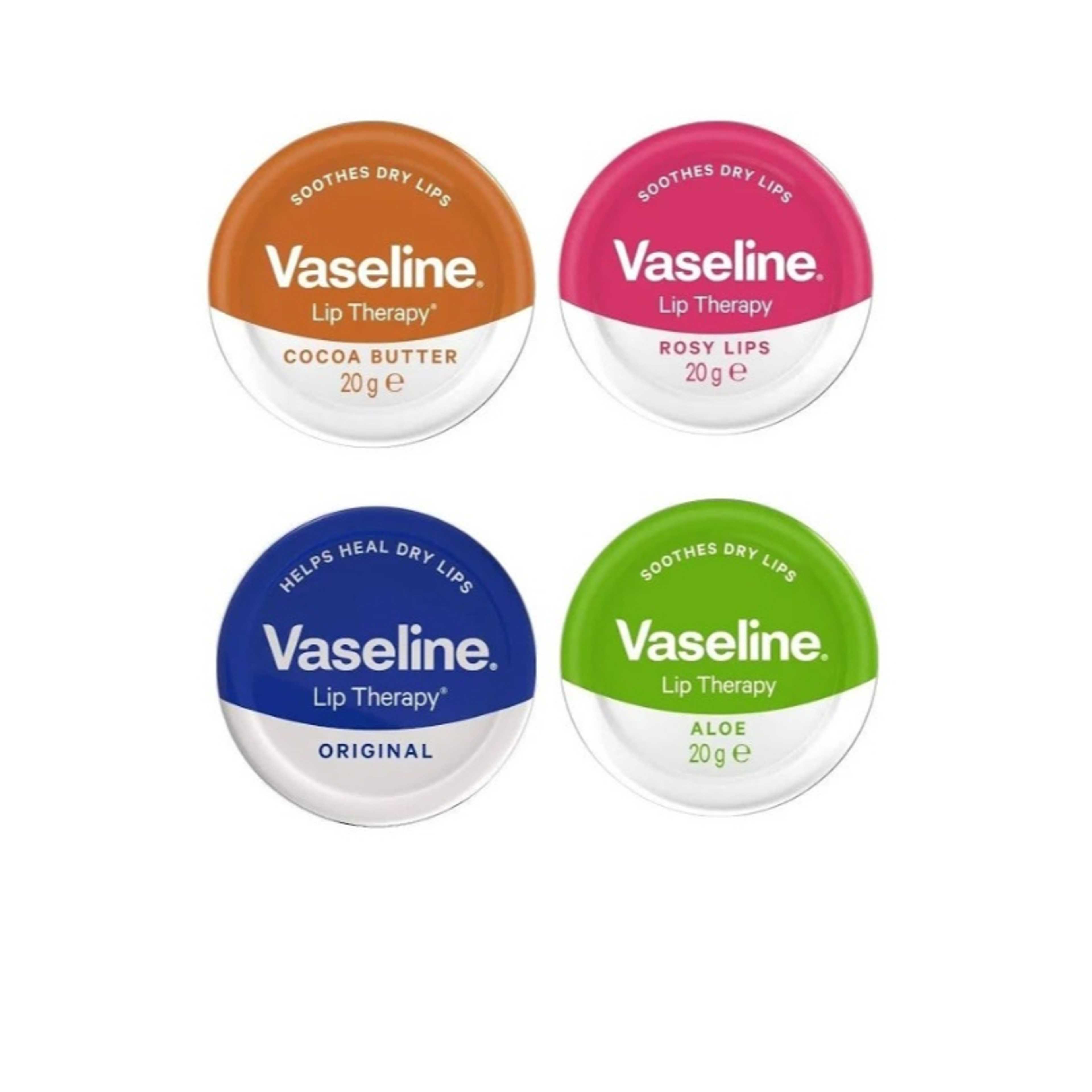 Vaseline  Lip  Balm, 4  Pieces * 20 grams - Product Main Image