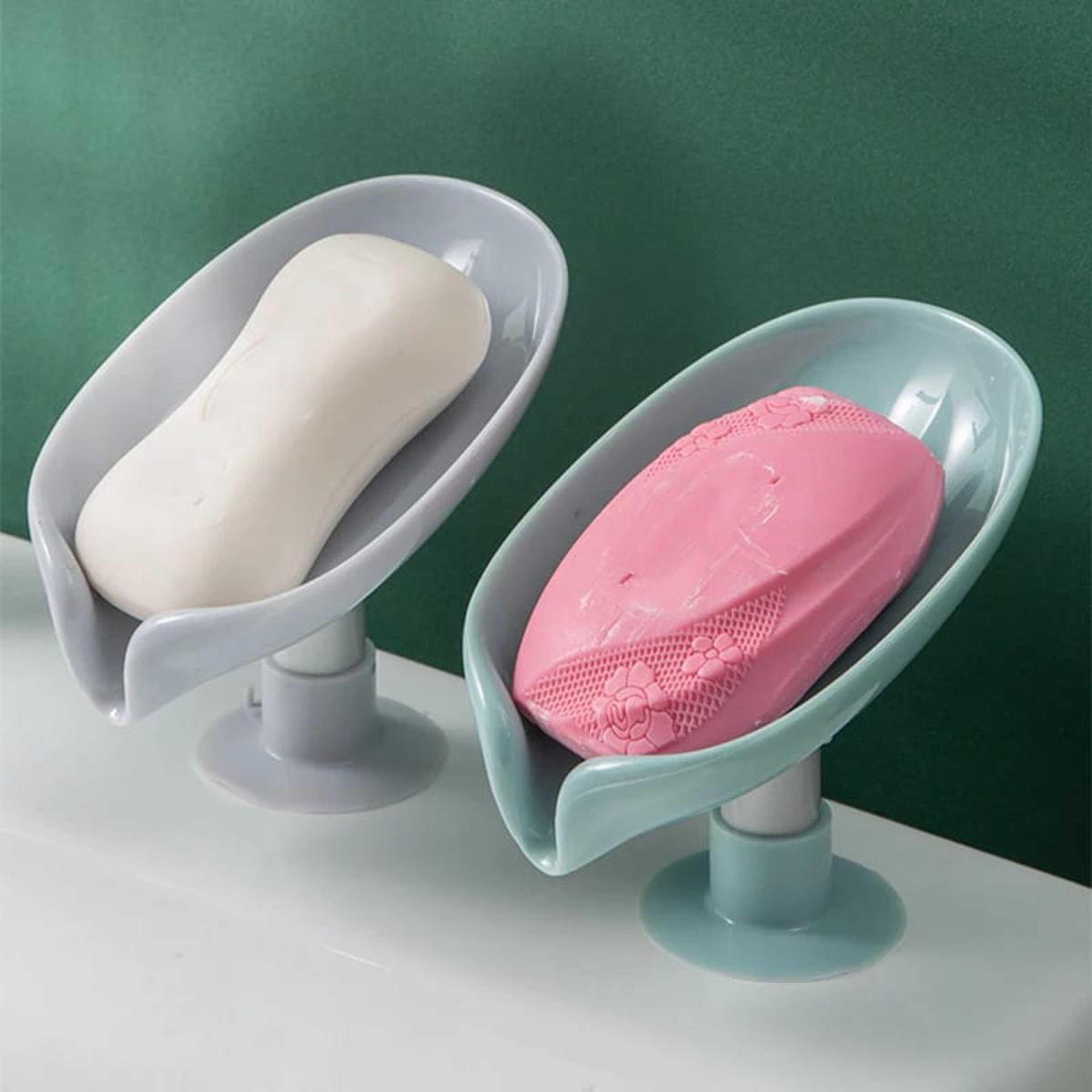 Leaf Shape Soap Holder Bathroom Shower Storage Box Punch-Free Dish Plate Tray Bathroom Soap Holder Case Supplies Gadgets