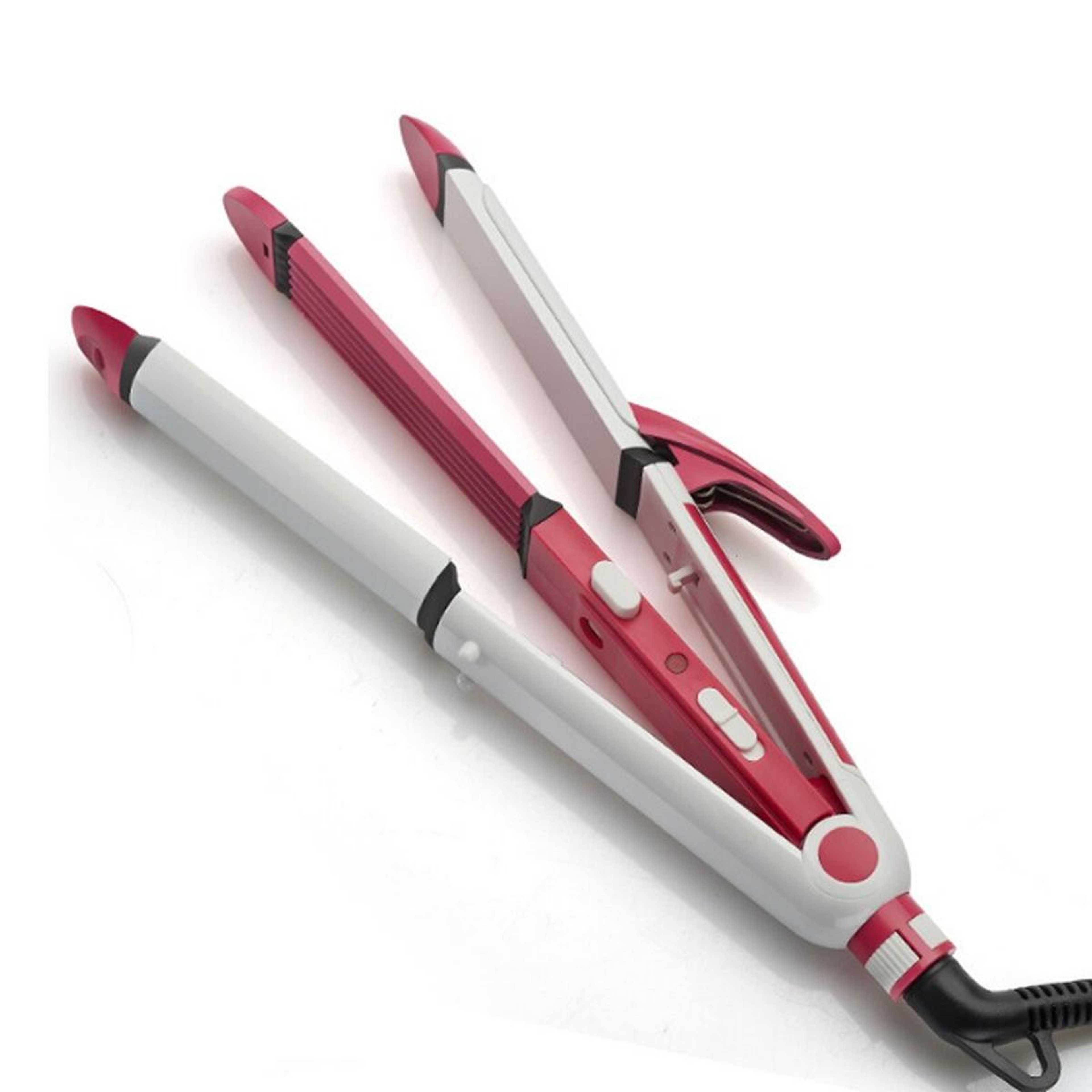 3 in 1 hair straightener curler and crimper - SHINON