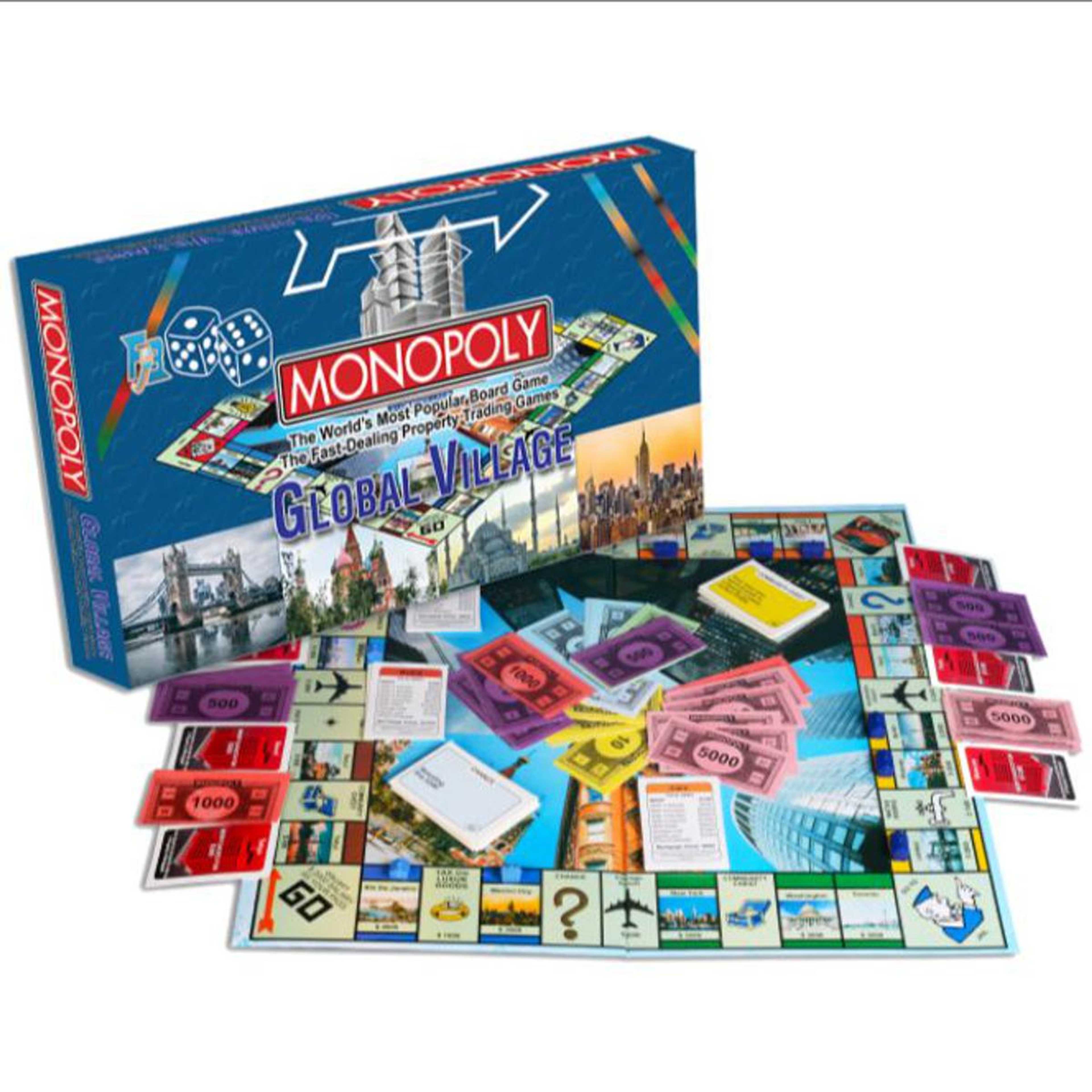 Monopoly Global Village Property Trading Game Original - Monopoly Plus Ludo 2 in 1 Premium Quality