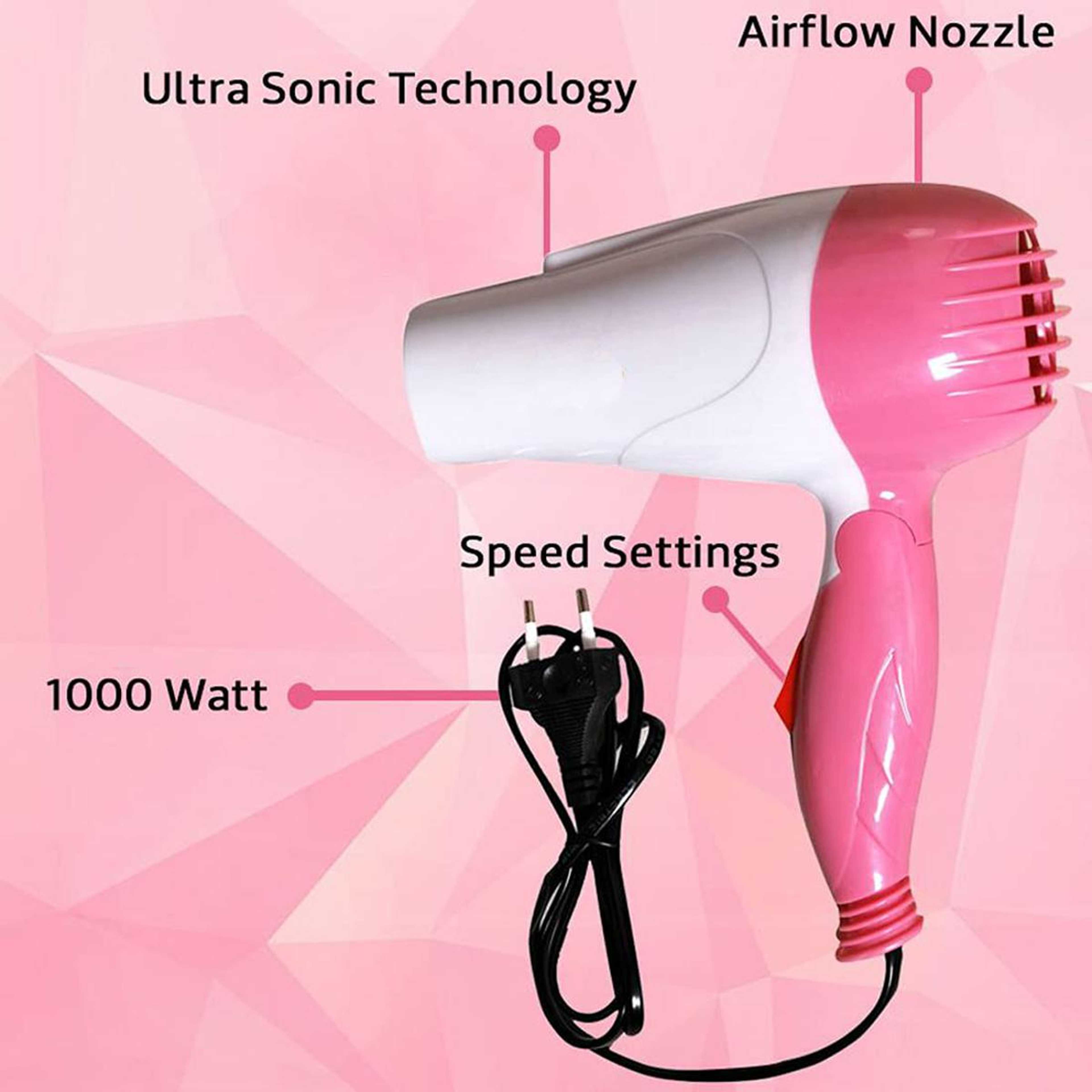 Foldable Hair Dryer - 1000W 1290 Professional Electric Hair Dryer With 2 Speed