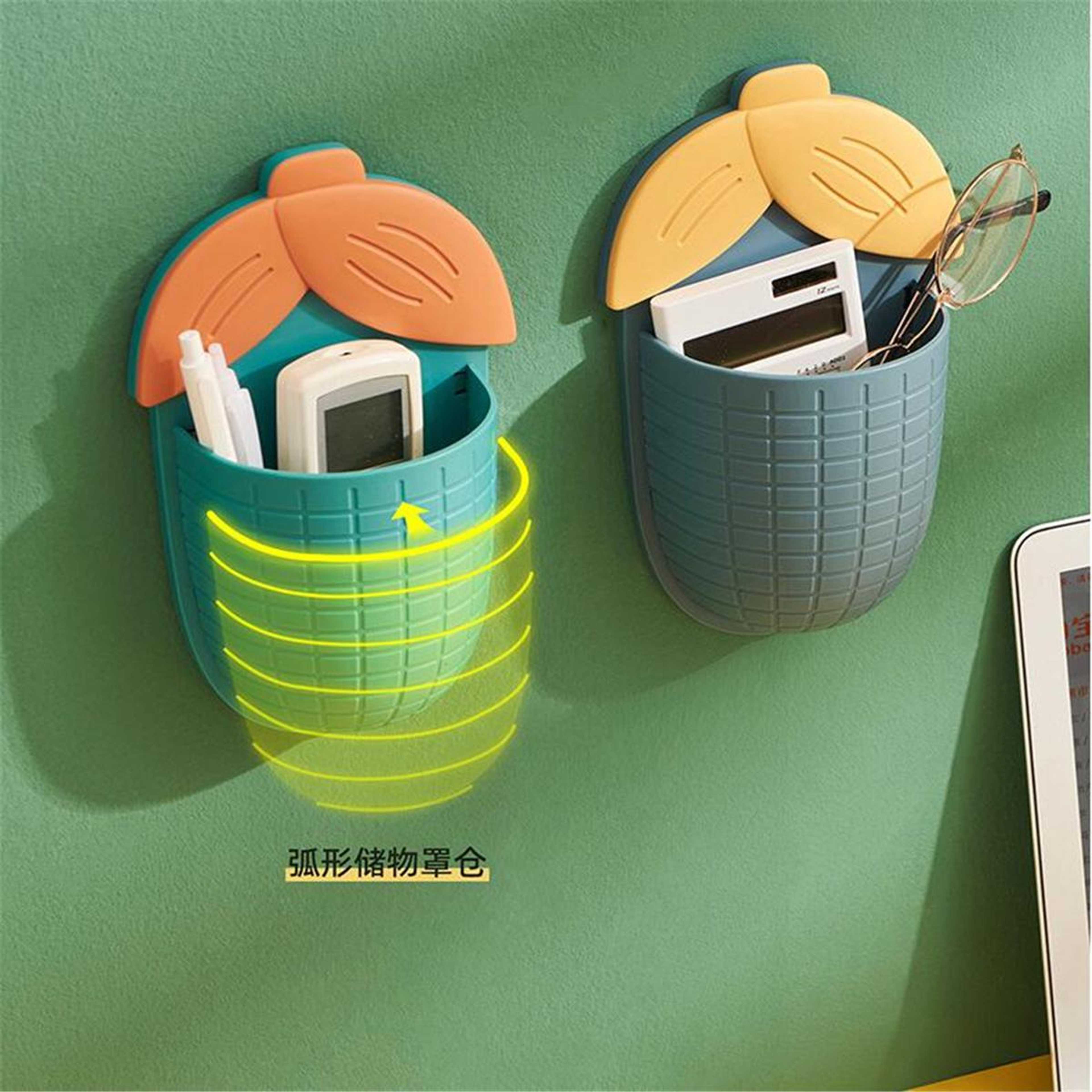 Corn Shape Multifunctional Self-Adhesive Wall Mounted Rack - A Versatile and Cute Storage Solution for Your Home and Bathroom