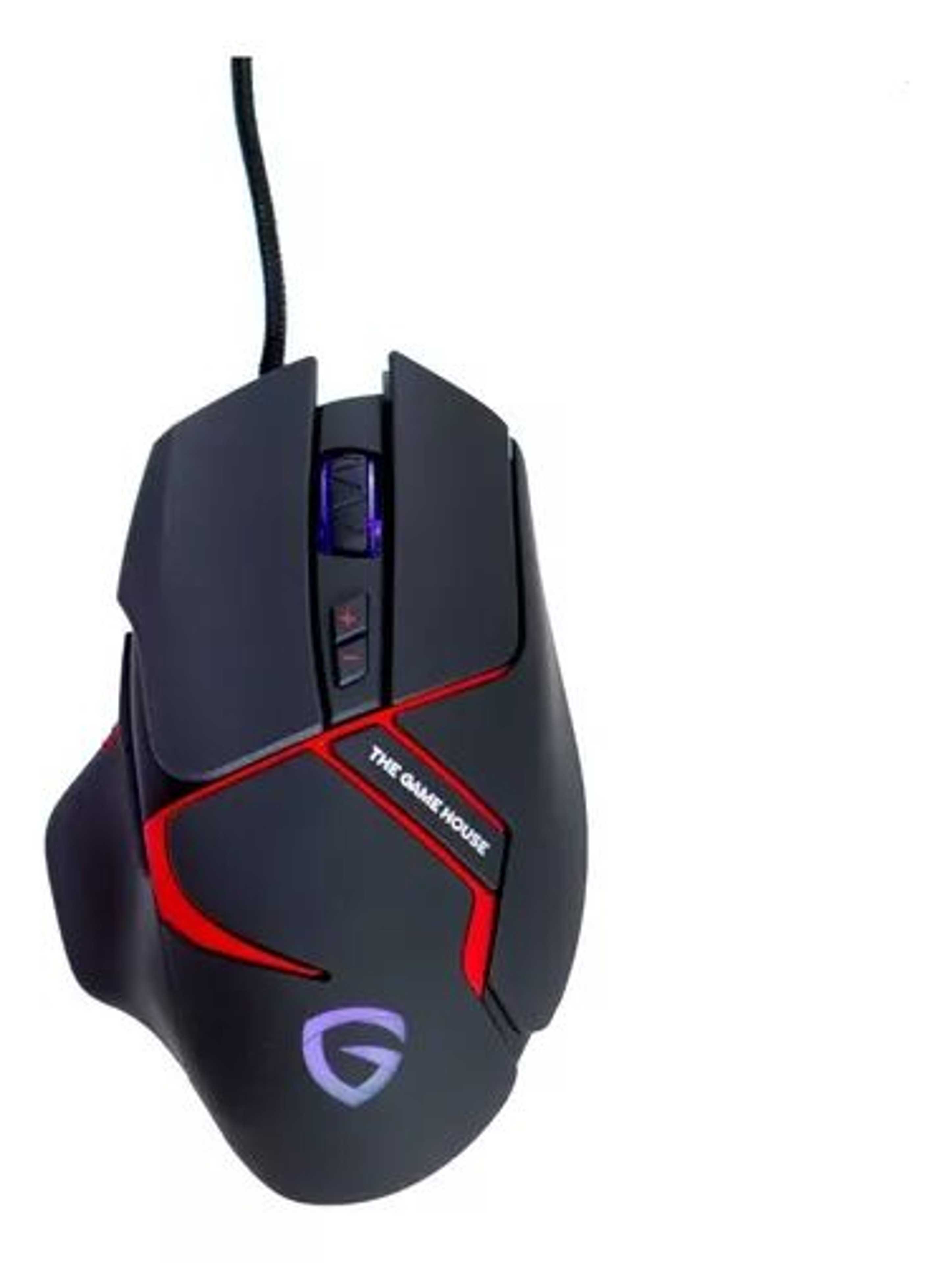 The Game House TGH01 Optical Mouse Gamer- Adjustable Ergonomic With Led Light 8 Buttons- Customizable Software -3200DPI