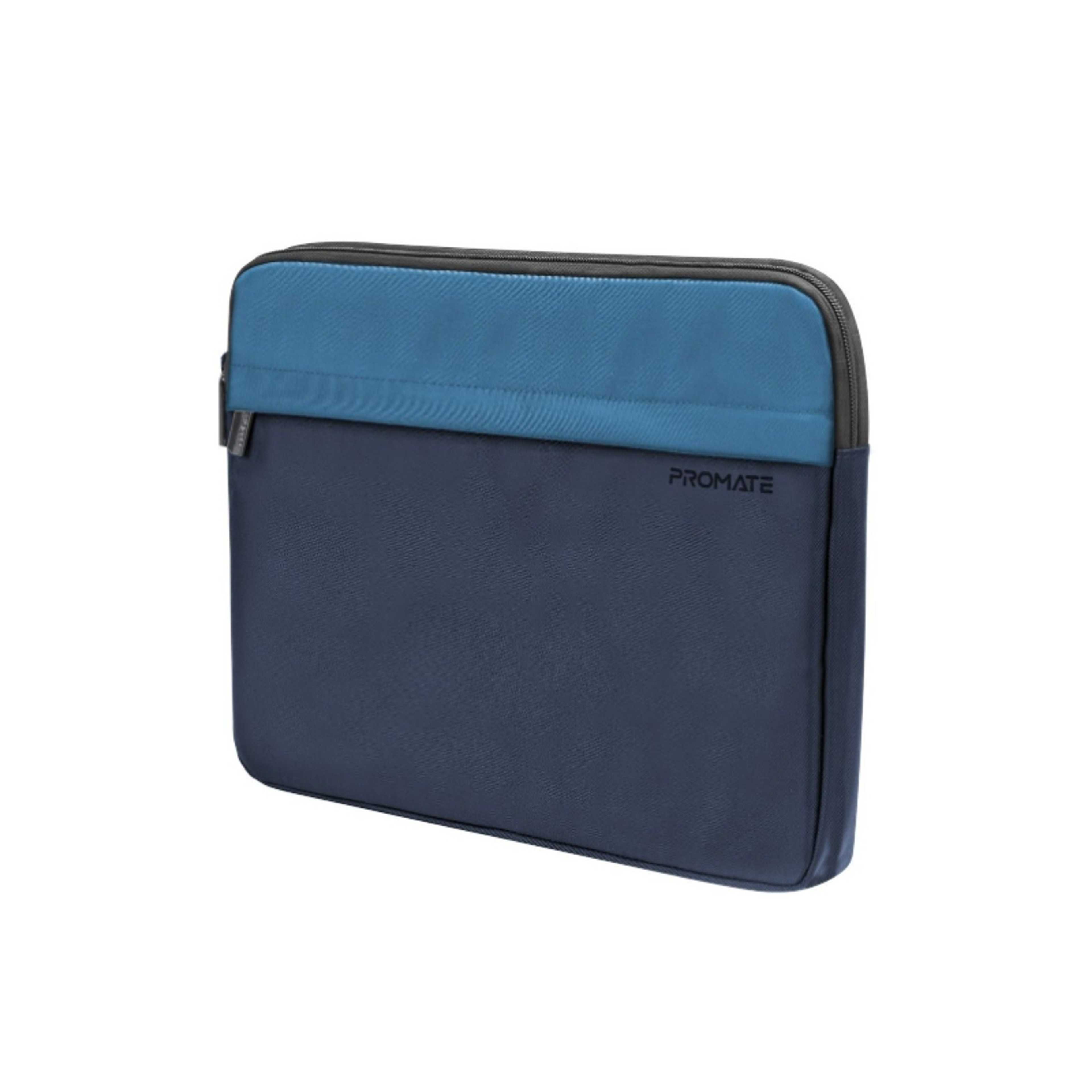 Promate Laptop Case, Sleeve with Accessible Front Pocket, Water-Resistance, Padded Inner Lining and Secure Zippers Compatible with 13-inch Laptops, Tablets, Limber-SB.Blue - Product Main Image