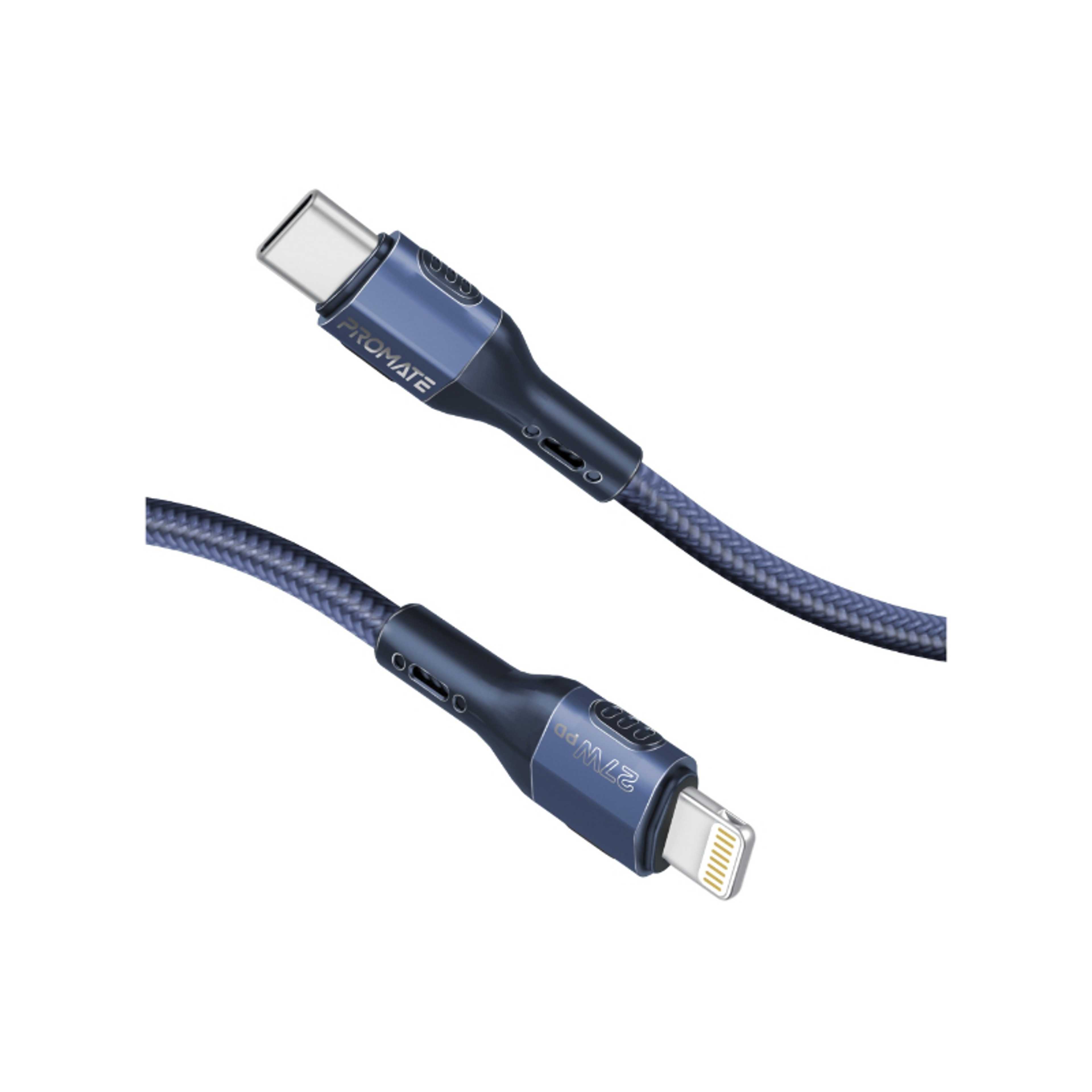 Powerful USB-C toLightning  Cable, 27W Fast Charging and Data Transfer, Super Slim Connector, 120cm With Durable Materials, Sleek And Tangle-Free Design Blue - Product Main Image
