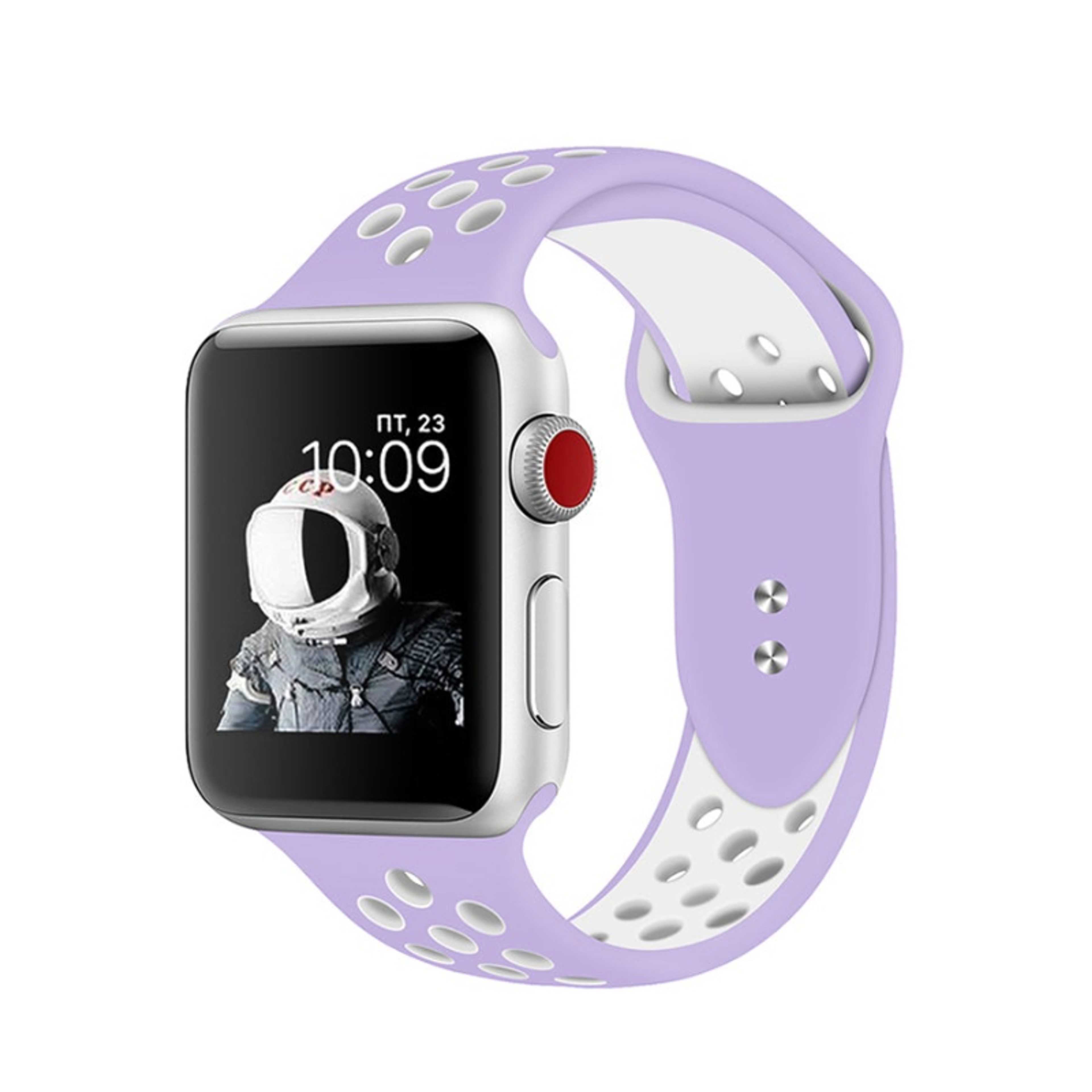 High-Quality Dual-Toned Soft Breathable Silicone Sport Band with Double Lock Pin and Sweat Resistant For Apple Series 1/2/3/4 Small/ Medium Size, Nike+, Sports, Oreo-38SM Multicolour - Product Main Image