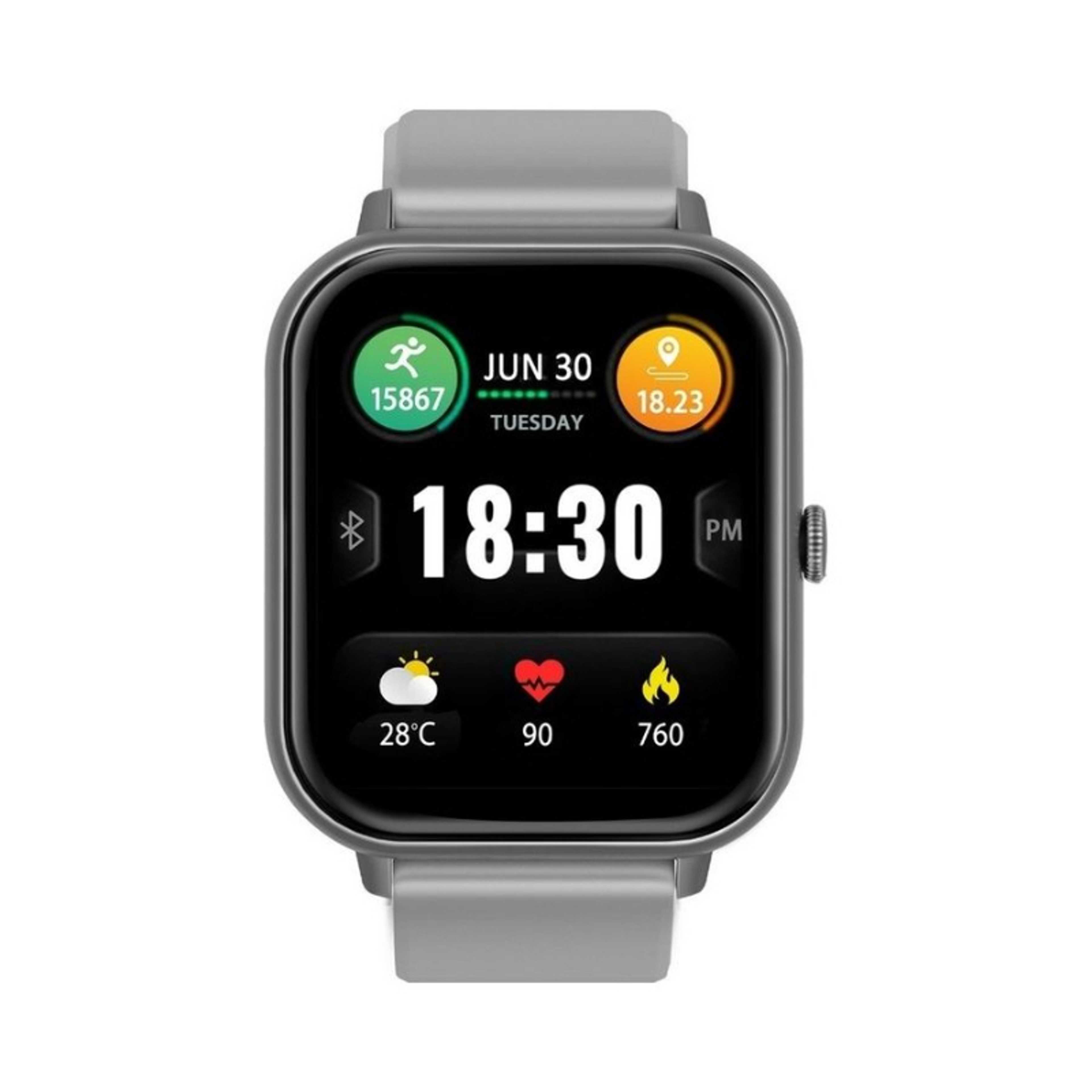 Smart Watch, Premium Fitness Tracker with BT 5.2 Calling, 1.83” TFT Display, 10-15 Day Battery Life, 100 Watch Faces, 123 Sports Modes and IP67 Water Resistance for iPhone 14, Galaxy S22, XWatch-C18 Graphite - Product Main Image