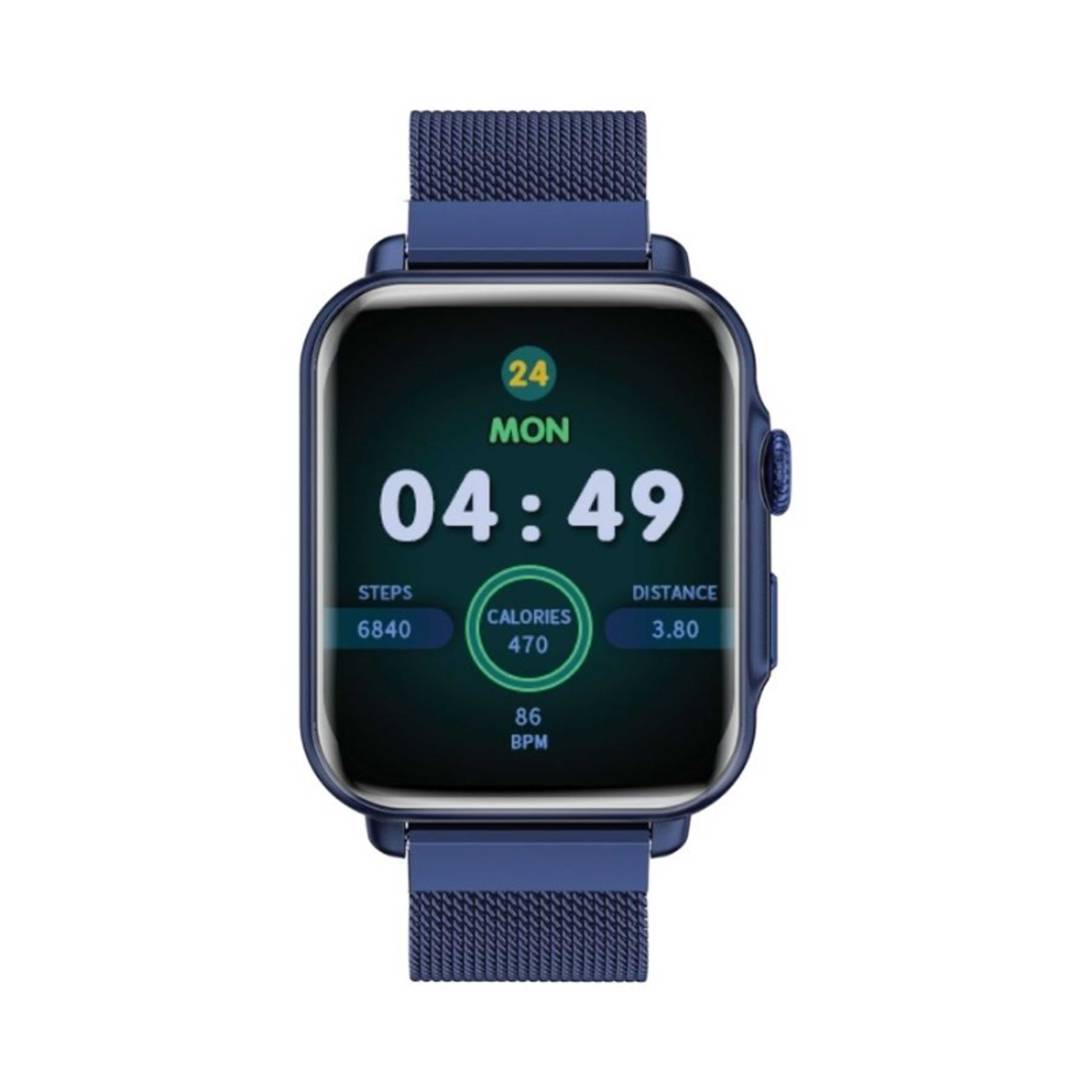 Smart Watch, Bluetooth 5.1 Health and Fitness Tracker with 1.8” IPS Display, 15-20 Day Battery Life, 100 Watch Faces, 37 Sports Modes and IP68 Water Resistance for iPhone 14, Galaxy S22, ProWatch-B18 Blue - Product Main Image