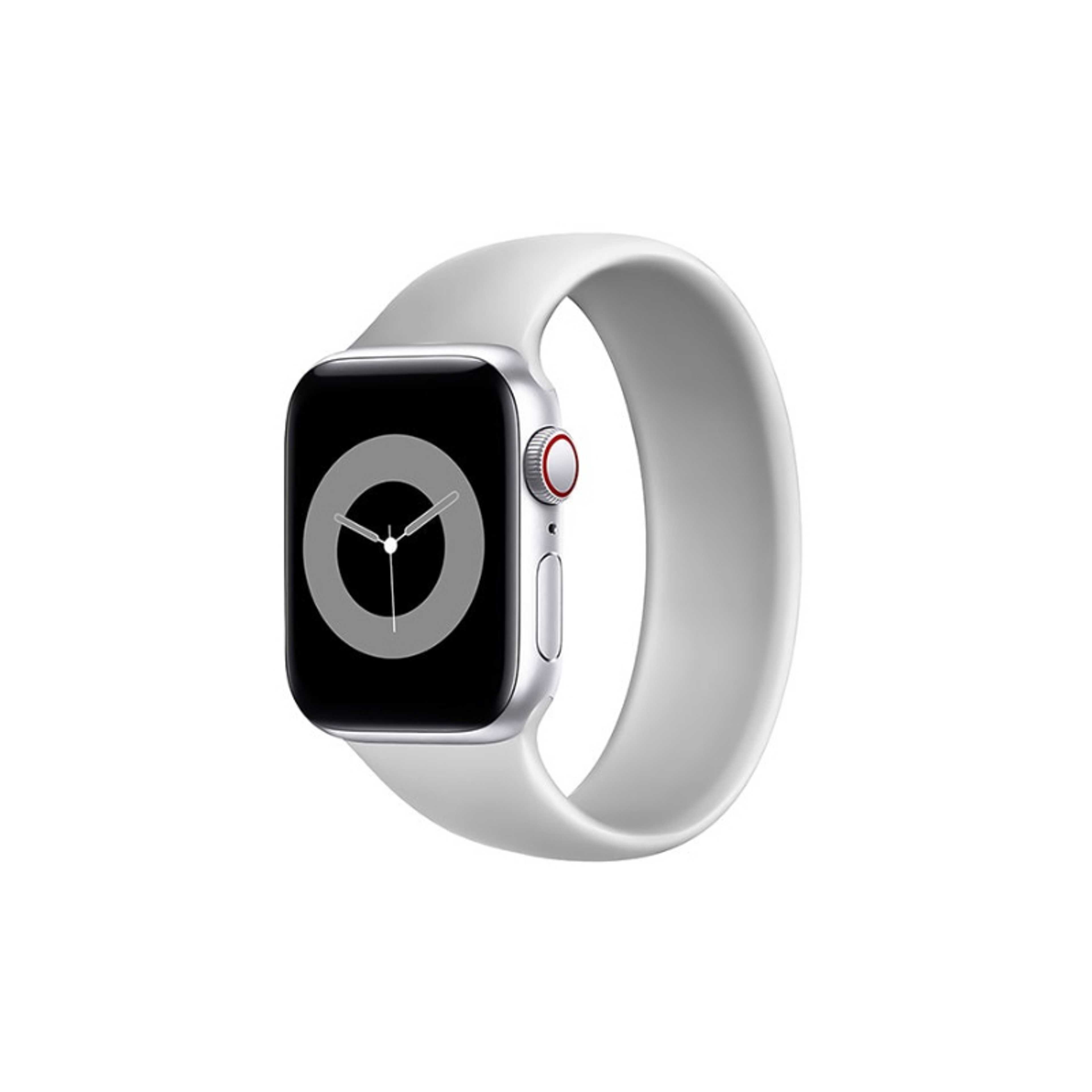 Solo Loop Strap for Apple Watch 38mm/40mm, Durable Stretchy Silicone Loop Sport Wristband with Sweat-Proof Design for Apple Watch Series 1, 2, 3, 4, 5, 6, SE, Size-XL, Loop-40XL Grey Grey - Product Main Image