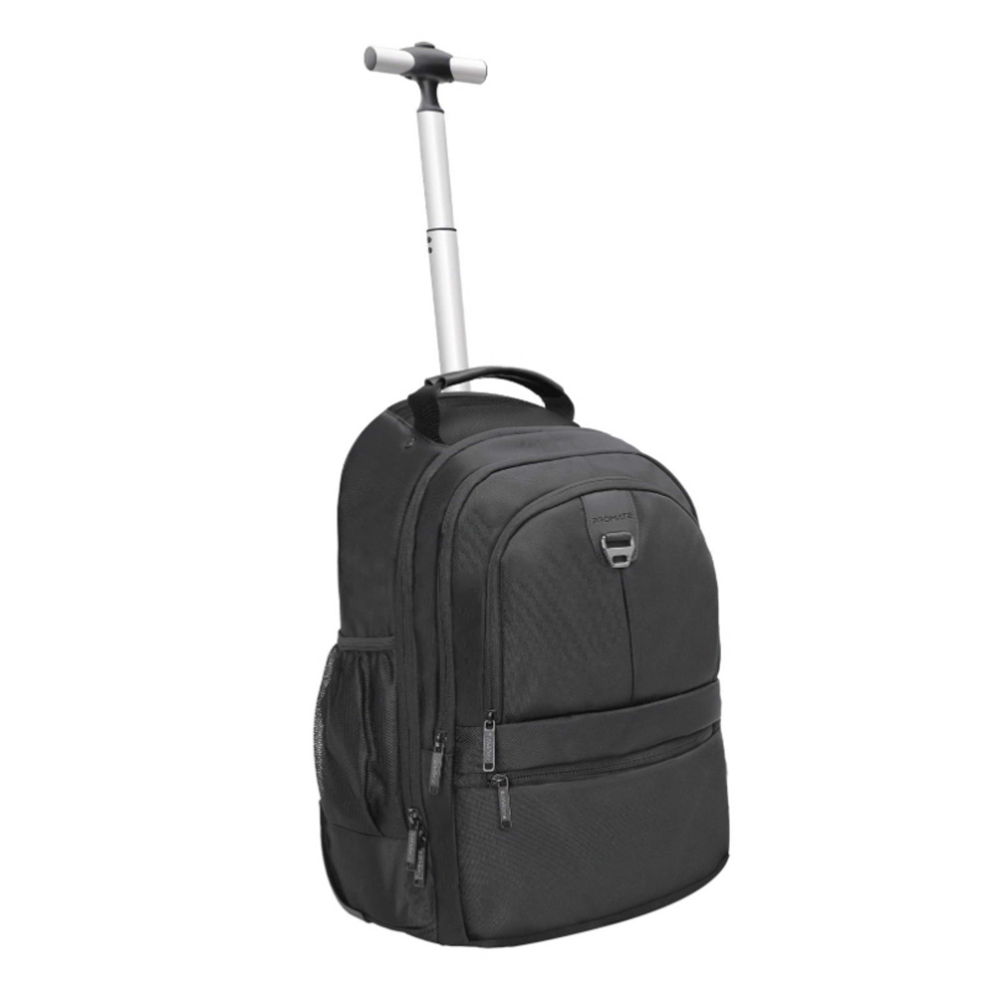 Promate Trolley Bag, 2-in-1 Lightweight Trolley Bag and Backpack, Adjustable Straps, Water Resistance and Durable Wheels for 15.6-inch Laptops - Product Main Image
