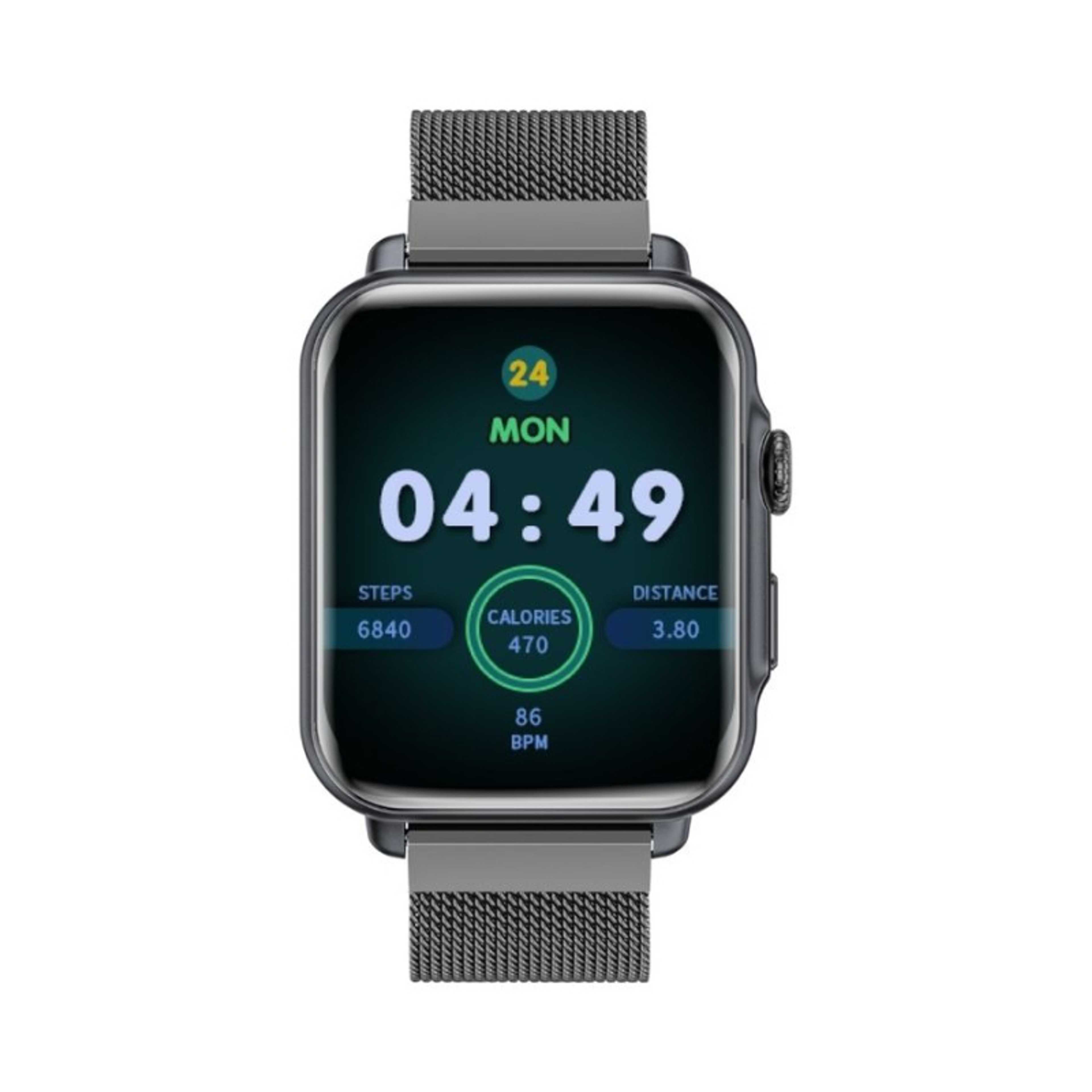 Smart Watch, Bluetooth 5.1 Health and Fitness Tracker with 1.8” IPS Display, 15-20 Day Battery Life, 100 Watch Faces, 37 Sports Modes and IP68 Water Resistance for iPhone 14, Galaxy S22, ProWatch-B18 Graphite - Product Main Image