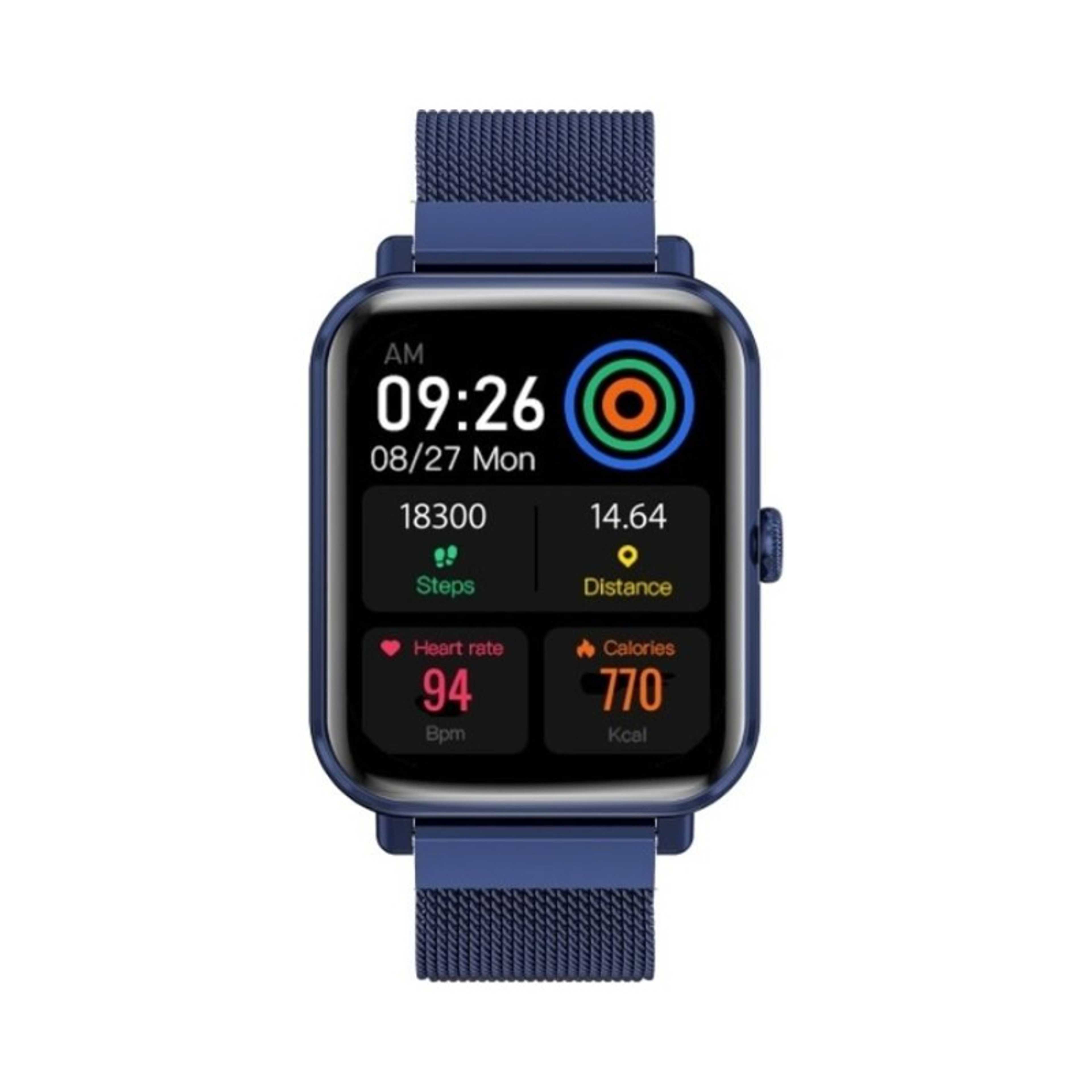 Smart Watch, Bluetooth 5.3 Health and Fitness Tracker with Media Storage, 1.78” AMOLED Display, 20 Day Battery Life, 37 Sports Modes and IP68 Water Resistance for iPhone 14, Galaxy S22, ProWatch-M18.B BLUE - Product Main Image