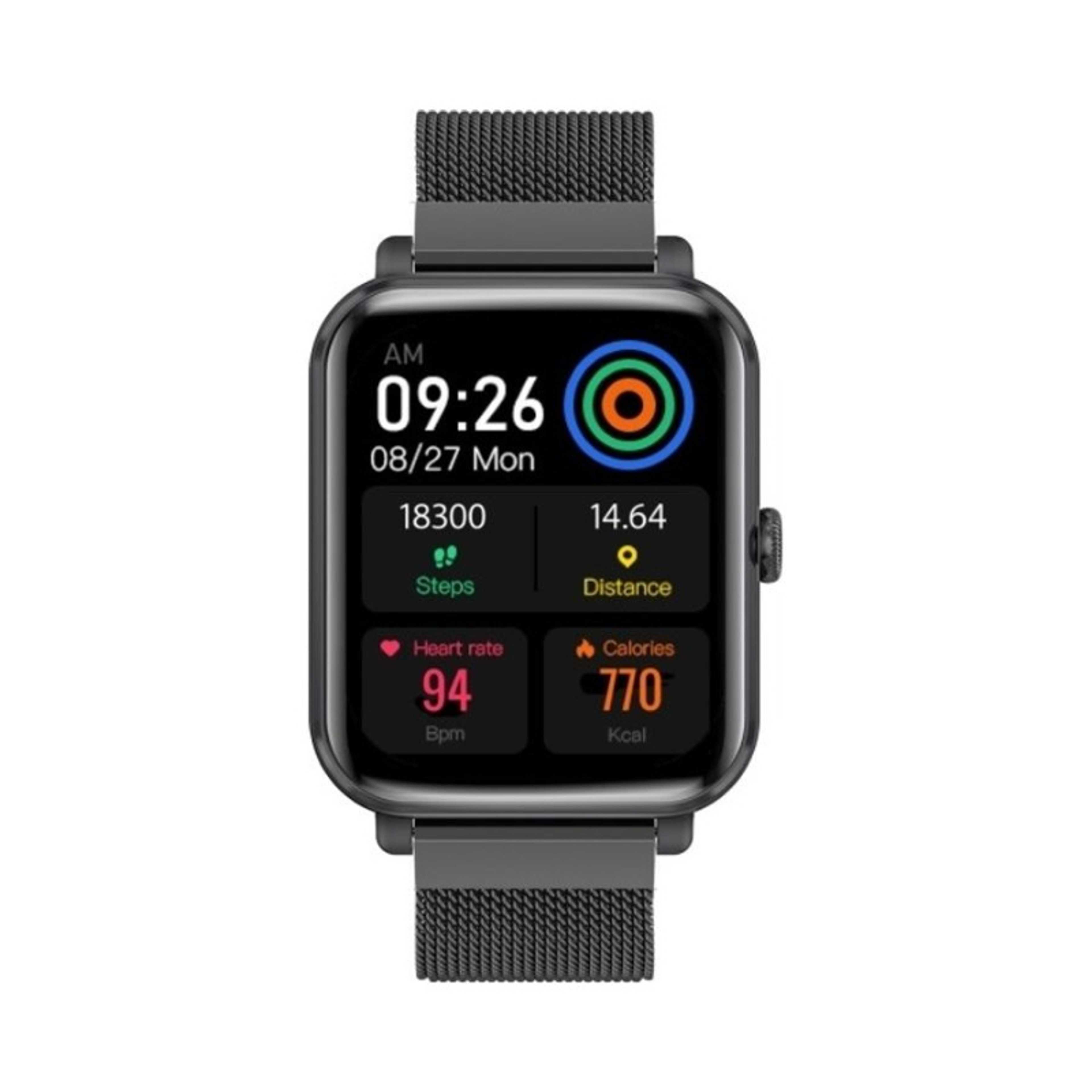 Smart Watch, Bluetooth 5.3 Health and Fitness Tracker with Media Storage, 1.78” AMOLED Display, 20 Day Battery Life, 37 Sports Modes and IP68 Water Resistance for iPhone 14, Galaxy S22, ProWatch-M18 Graphite - Product Main Image