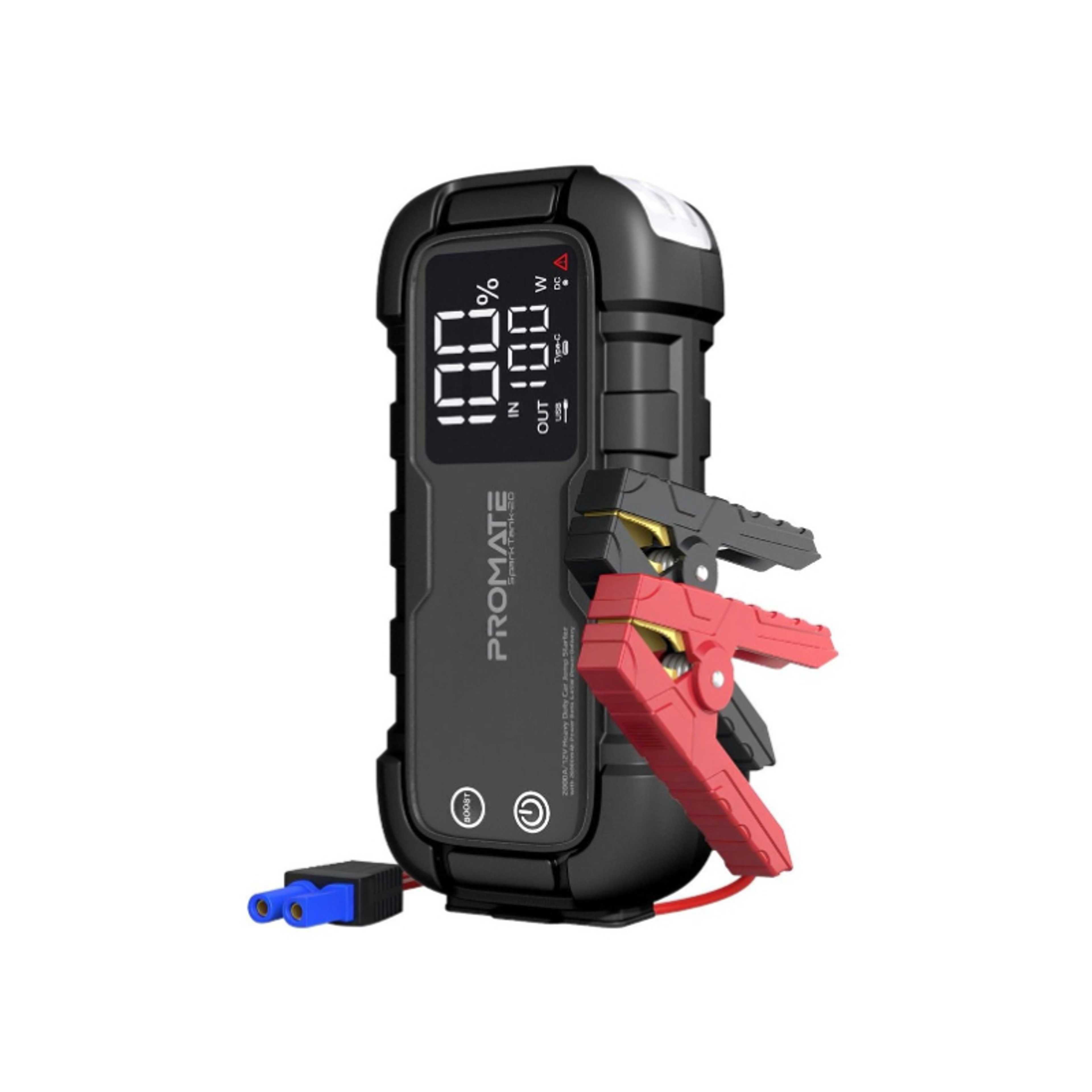 Promate 2000A/12V Heavy Duty Car Jump Starter with 20000mAh Power Bank & 45W Power Delivery - Product Main Image