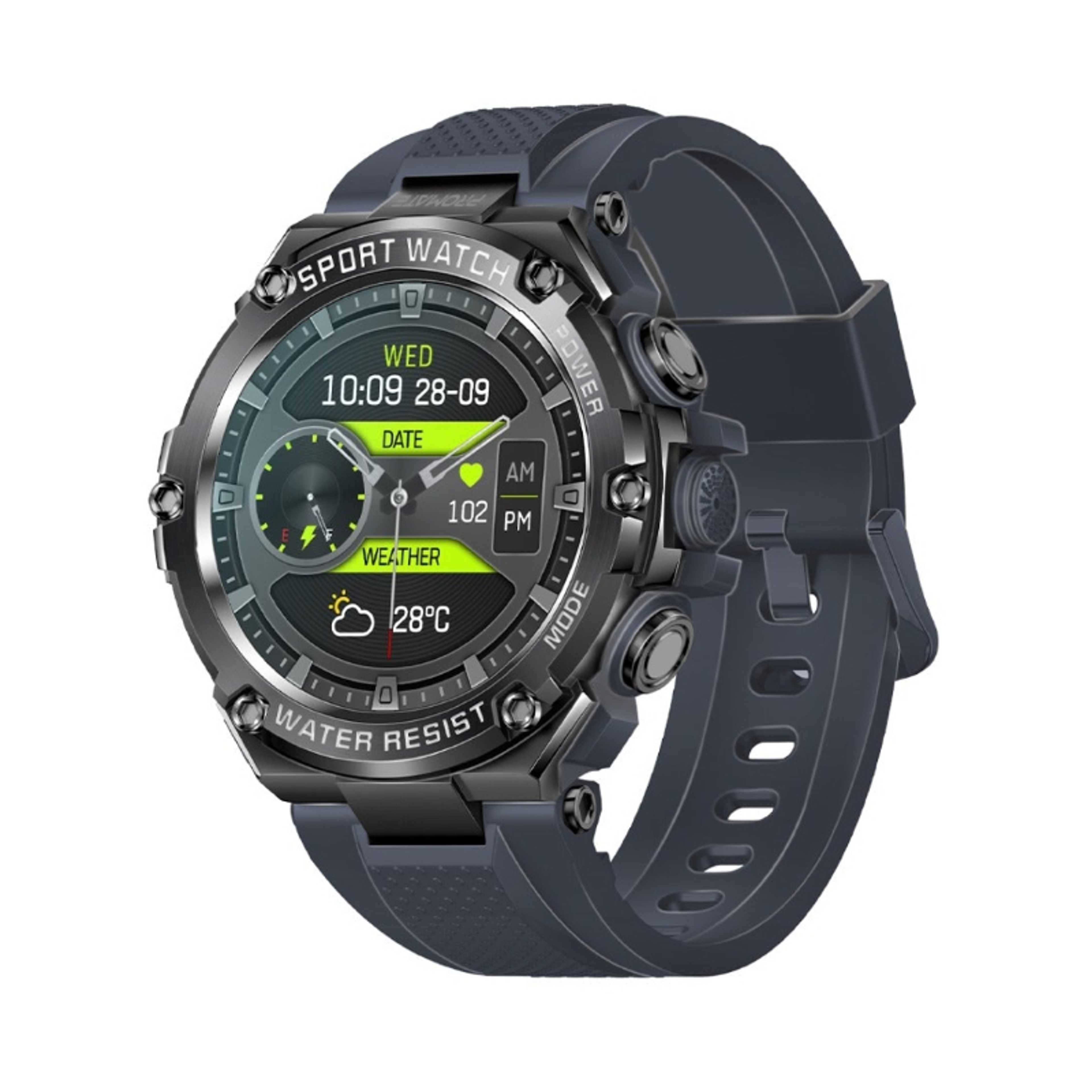 800 mAh Fitness Tracker, Round-Screen Bluetooth 5.1 Smartwatch with 1.53” TFT Display, Speaker, E-Card Sharing, 80-Day Battery and IP67 Sweat Resistance, XWatch-R19 Grey - Product Main Image