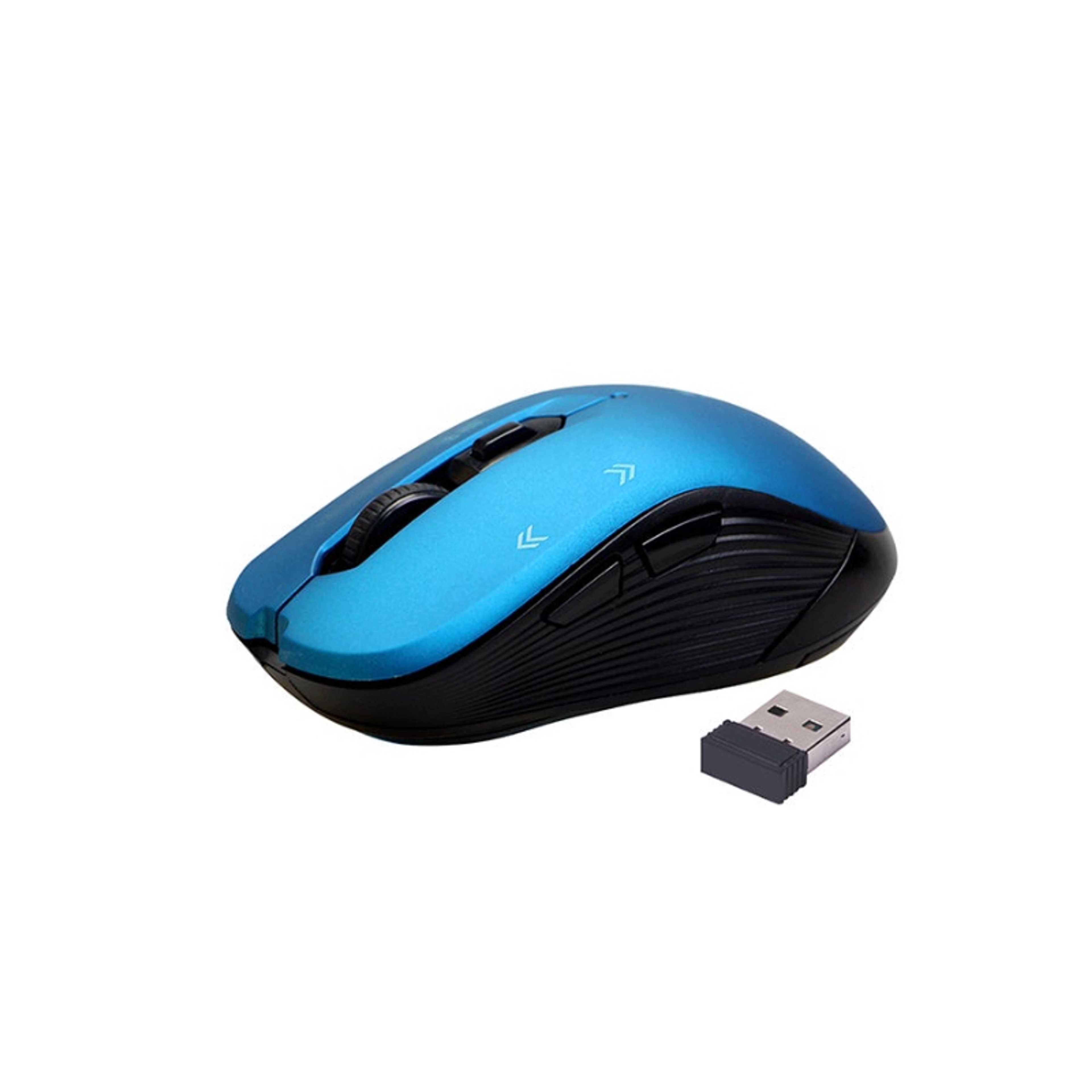 2.4G Portable Optical Tracking Mouse with Mini USB Receiver, 800/1200/1600 DPI Switch, 10m Working Range and 6 Programmable Buttons Blue - Product Main Image