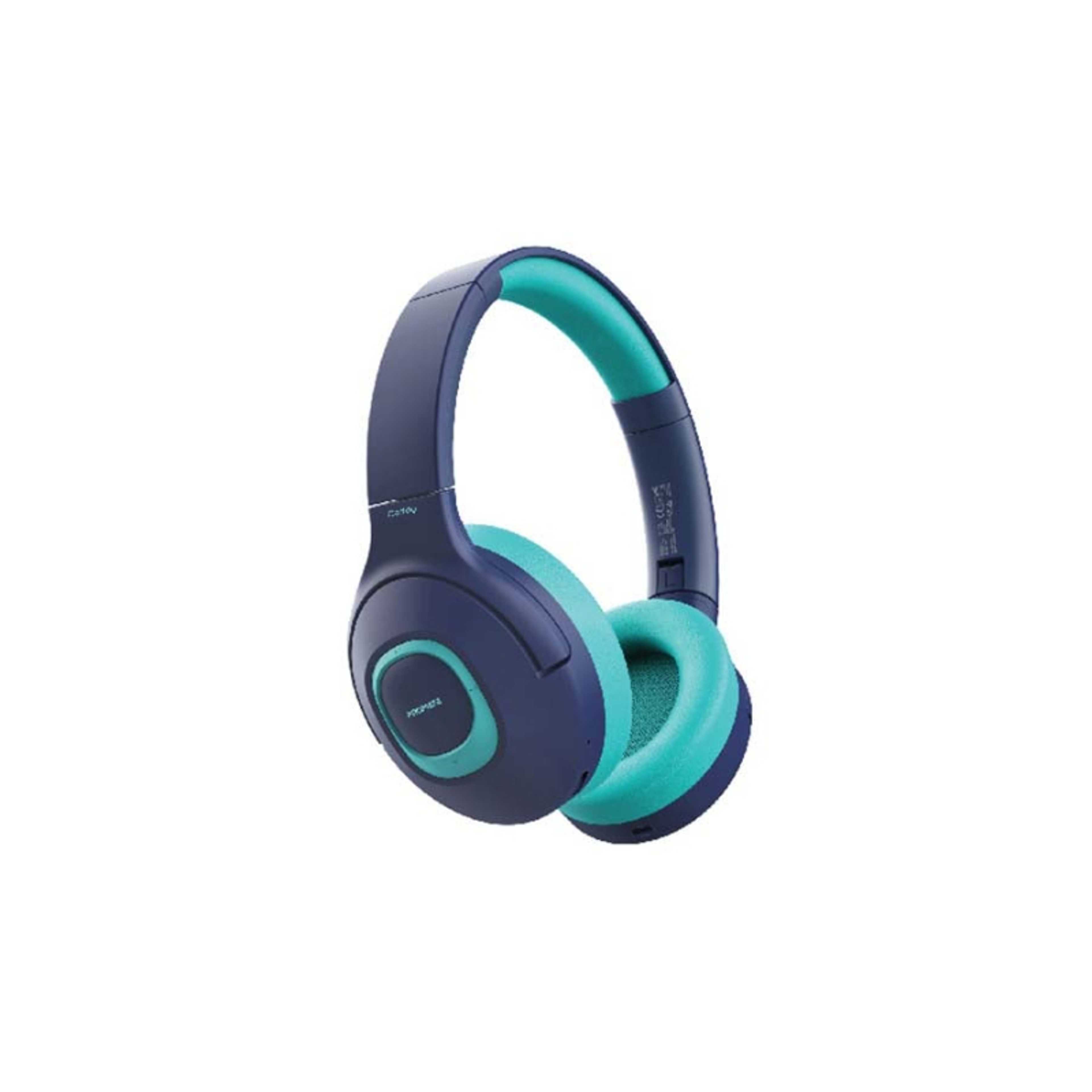 Kids Wireless Bluetooth Headphones,Stylish Dual Microphone Volume Controlled 85dB to 93dB Headset with AUX Share Port,Bluetooth and Long Battery Life for Smartphones,Laptops,Coddy Aqua - Product Main Image