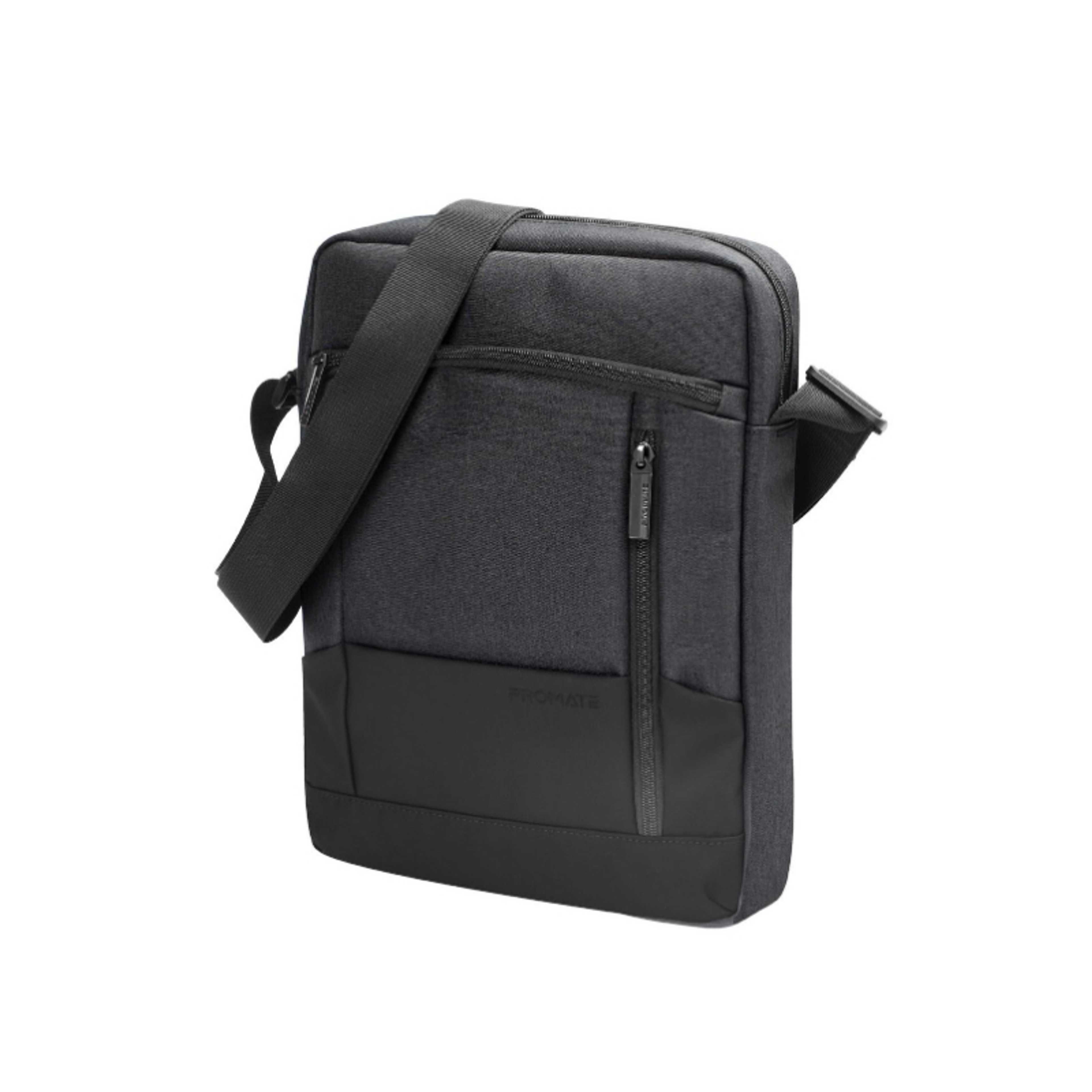 Promate Hand Bag, Premium Lightweight Shoulder Bag with Accessible Front Pocket, Water-Resistance, Compatible with 13-inch Tablets, Laptops, Satchel-HB.Black - Product Main Image