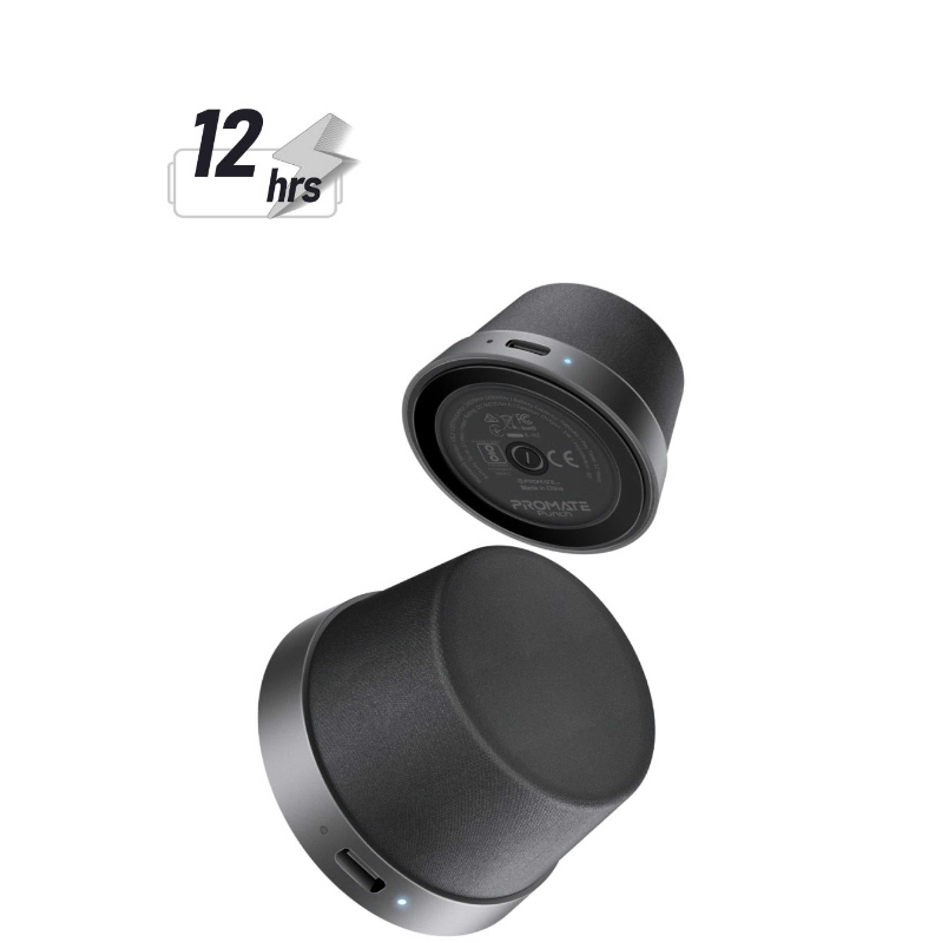 Bluetooth Magnetic Base Speaker, Premium 3W True Wireless Portable Speaker with HD Sound, 40mm Dynamic Drivers, Long-Lasting 12H Playtime, and Bluetooth V5.3, Punch Black - Product Main Image