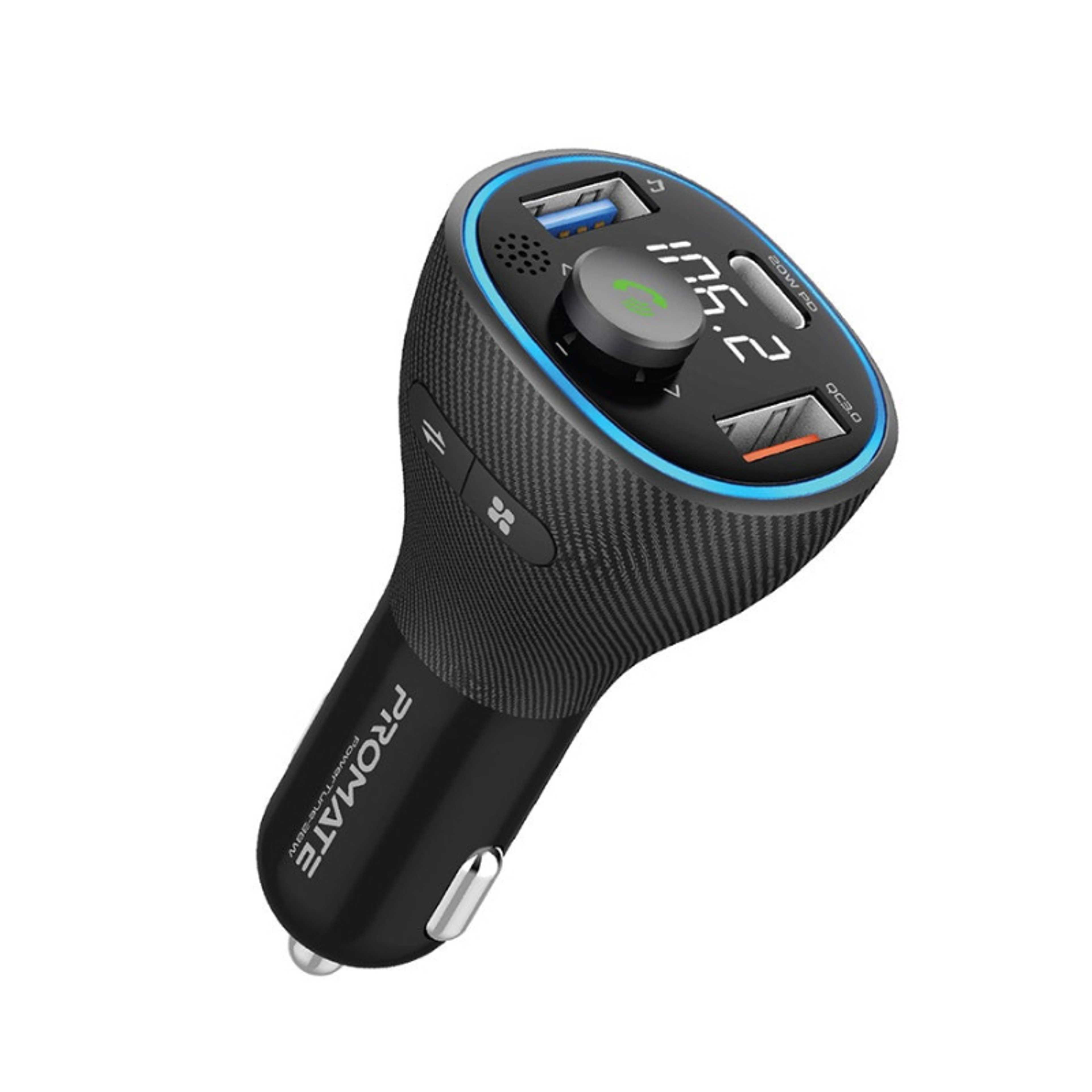 Bluetooth FM Transmitter 38W Black - Product Main Image