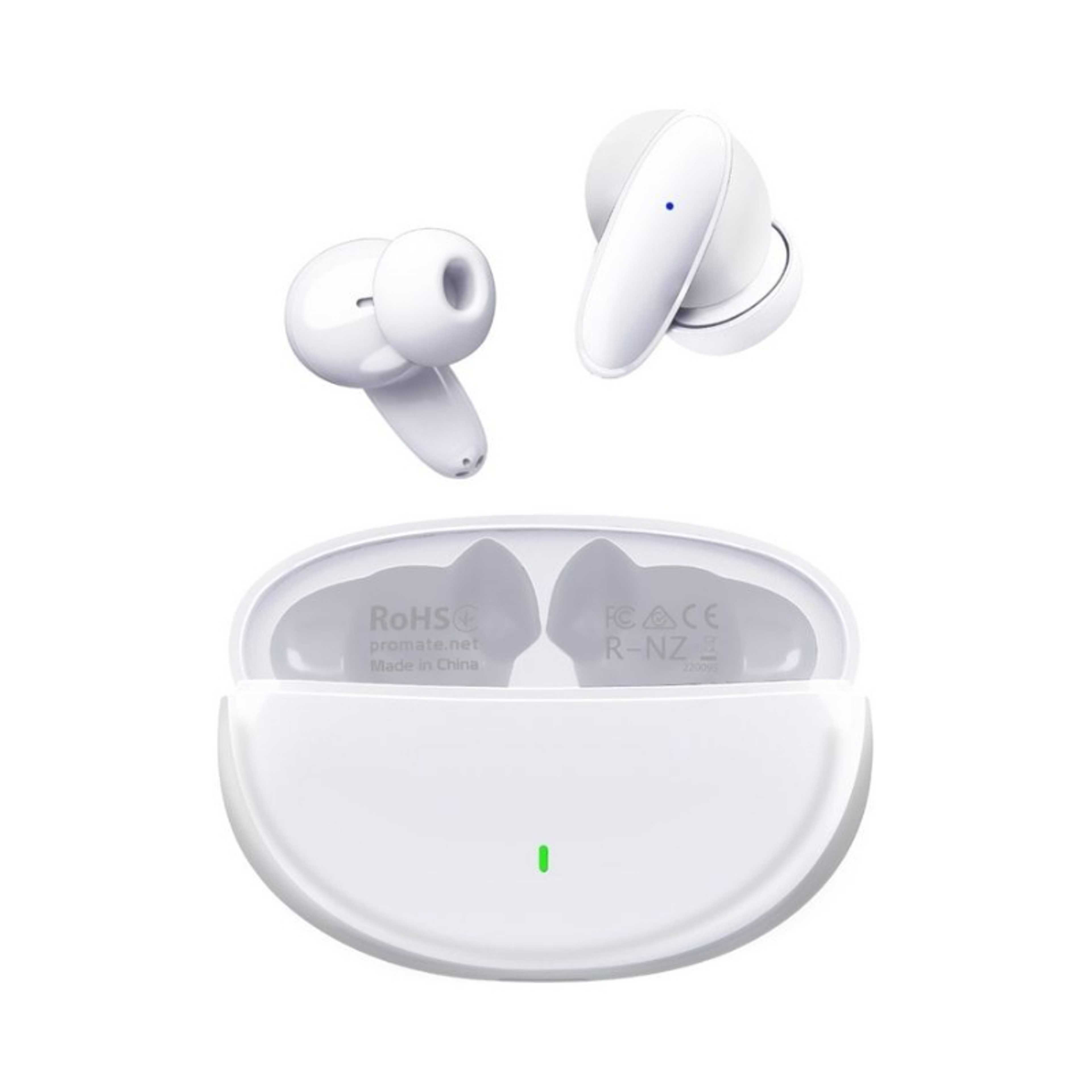 True Wireless Earbuds,In-Ear Bluetooth v5.1 HD Earphones with Mic,IPX5 Water Resistance,20H Playback Time,Intelligent Touch Controls and Smart Auto Pairing for Smartphones, Lush White - Product Main Image