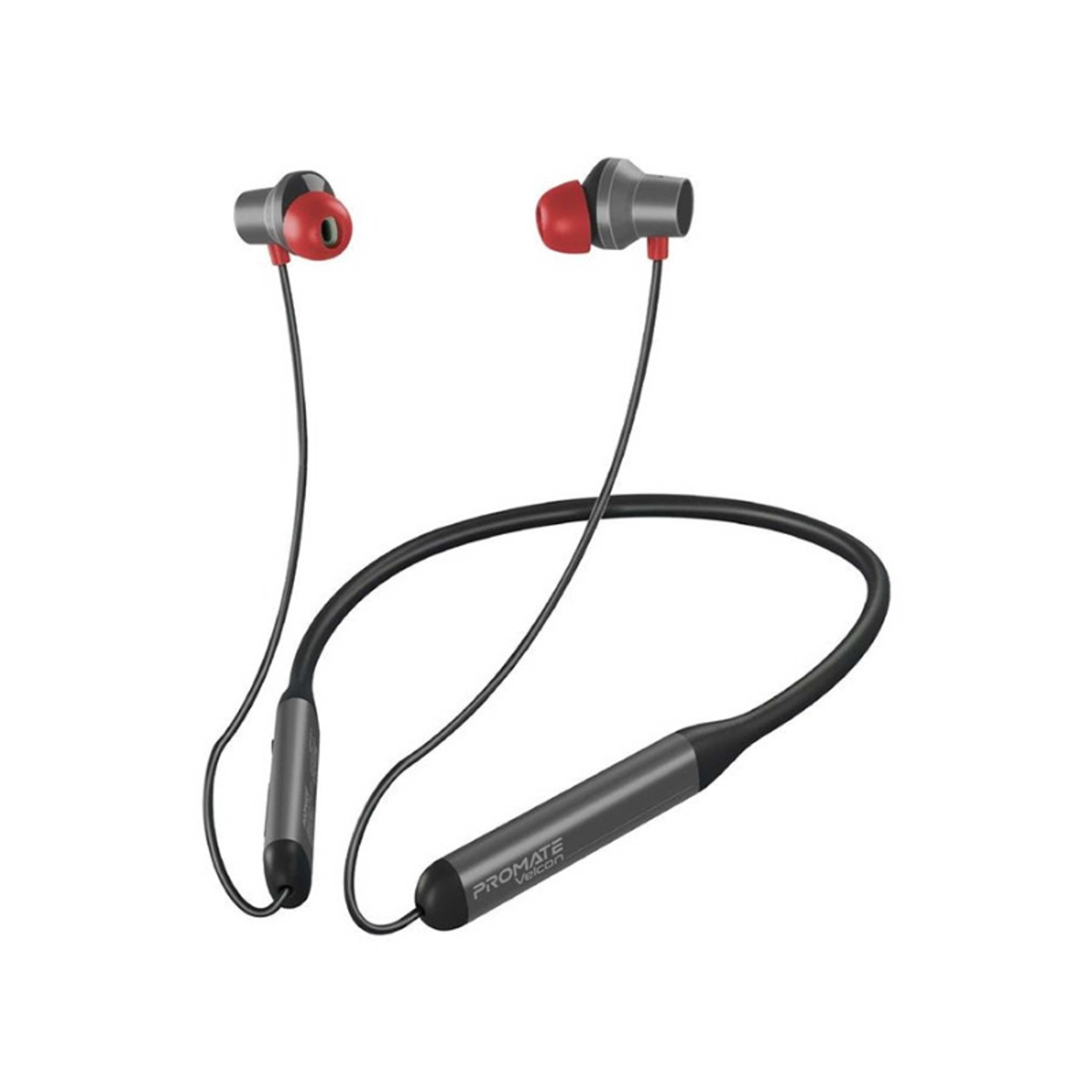 Bluetooth Neckband Earphones,High-Fidelity Active Noise Cancelling with Sweat and Rain Resistance,Anti-Slip Silicone,35H,Playtime for Apple,Samsung,Huawei,Velcon Black - Product Main Image