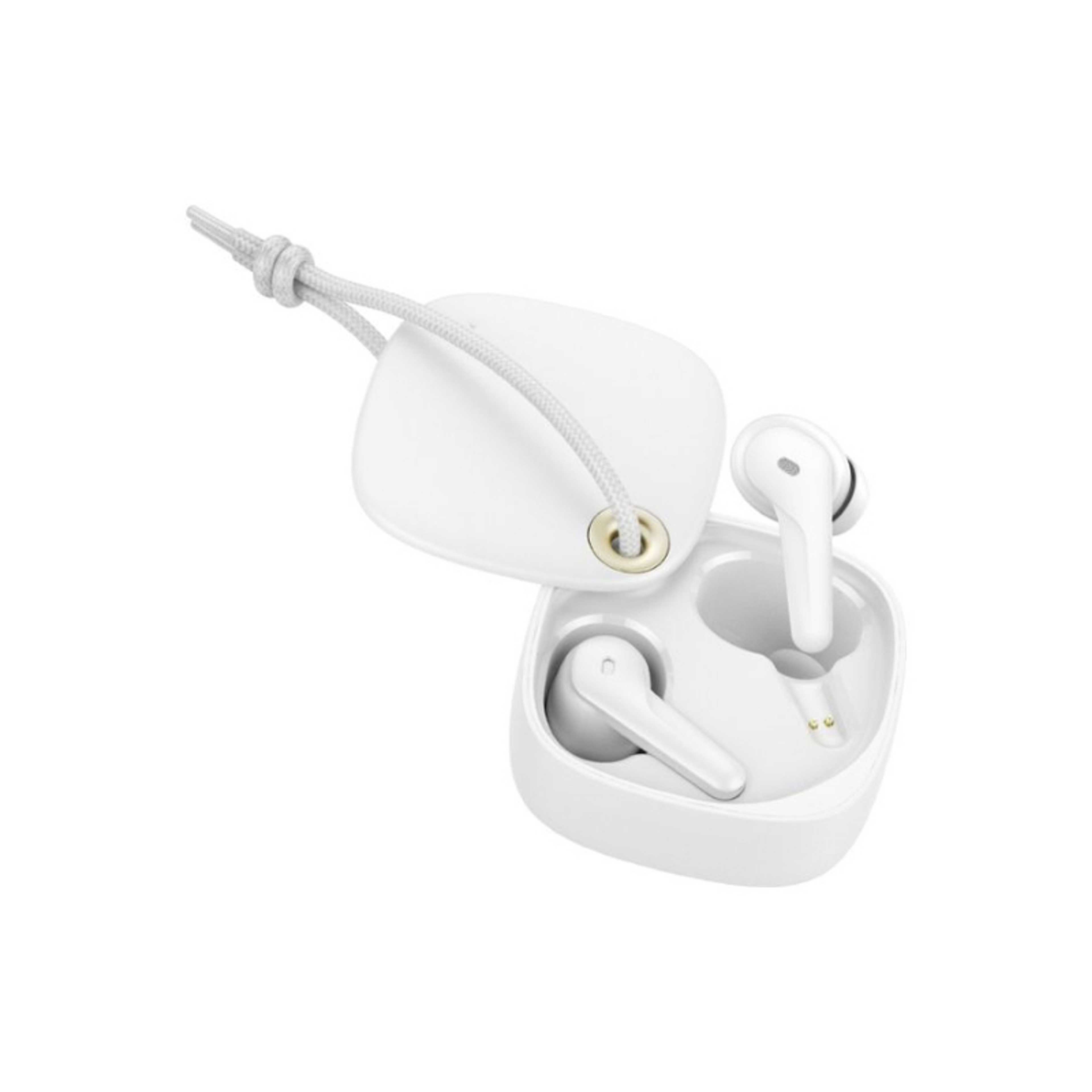 True Wireless EarPods,Environment Noise, Bluetooth v5.1 Headphones with Touch Control,4 Noise Isolating Mics,300mAh Charging and 22H Battery Life for Bluetooth Devices,FreePods-3 White - Product Main Image