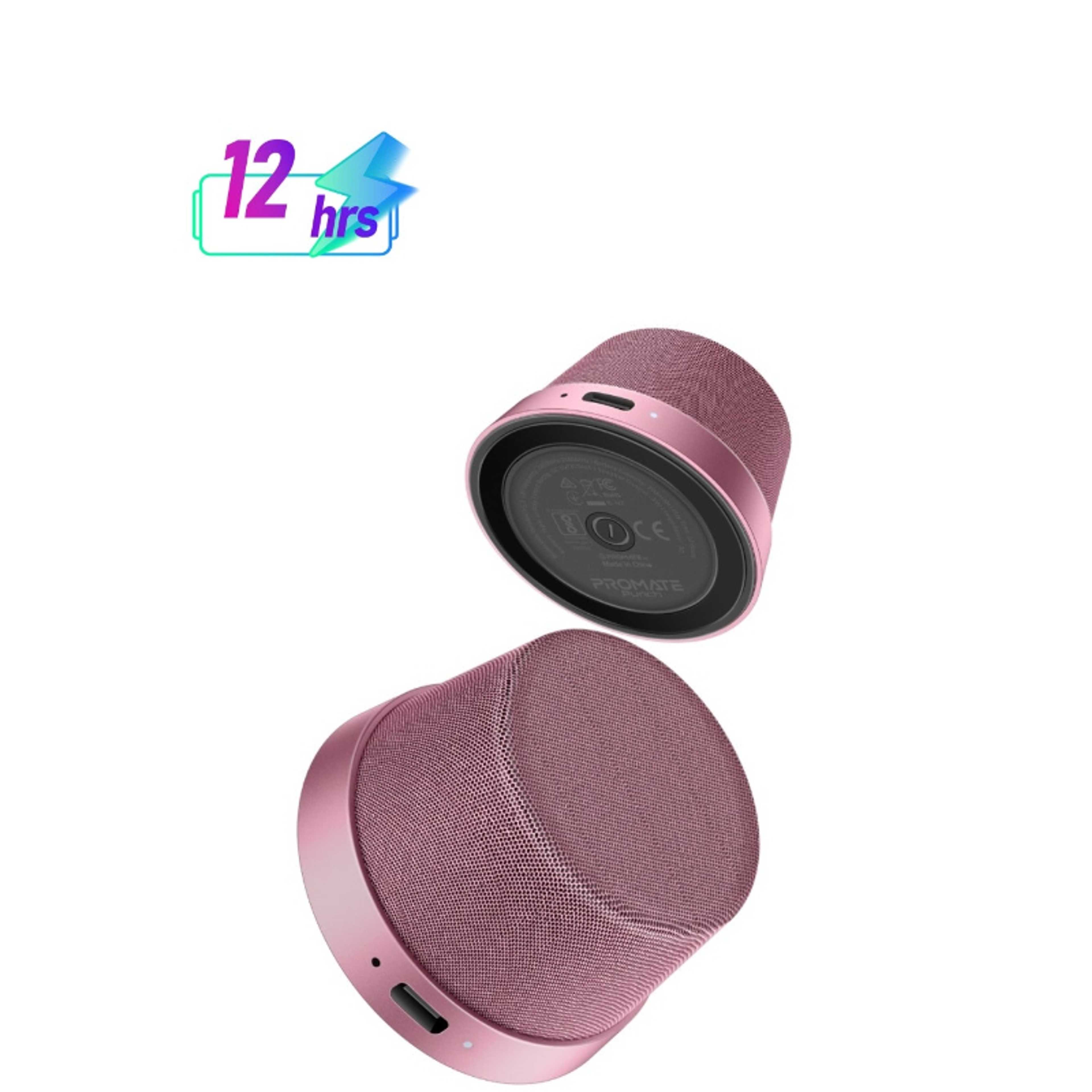 Bluetooth Magnetic Base Speaker, Premium 3W True Wireless Portable Speaker with HD Sound, 40mm Dynamic Drivers, Long-Lasting 12H Playtime, and Bluetooth V5.3, Punch Pink - Product Main Image