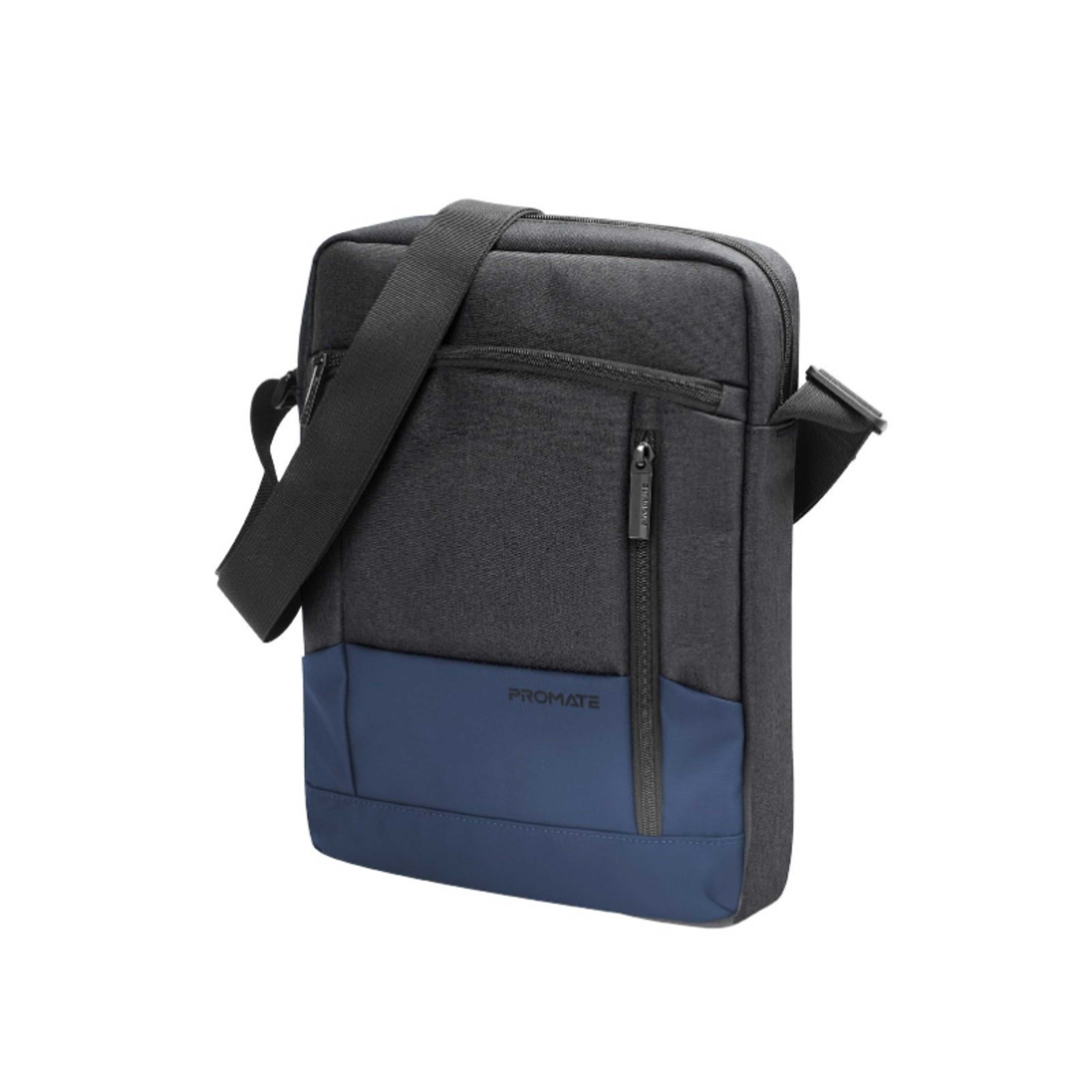 Promate Hand Bag, Premium Lightweight Laptop/Tablet Shoulder Bag with Accessible Front Pocket, Water-Resistance, Compatible with 13-inch Tablets, Laptops, Satchel-HB.Blue - Product Main Image