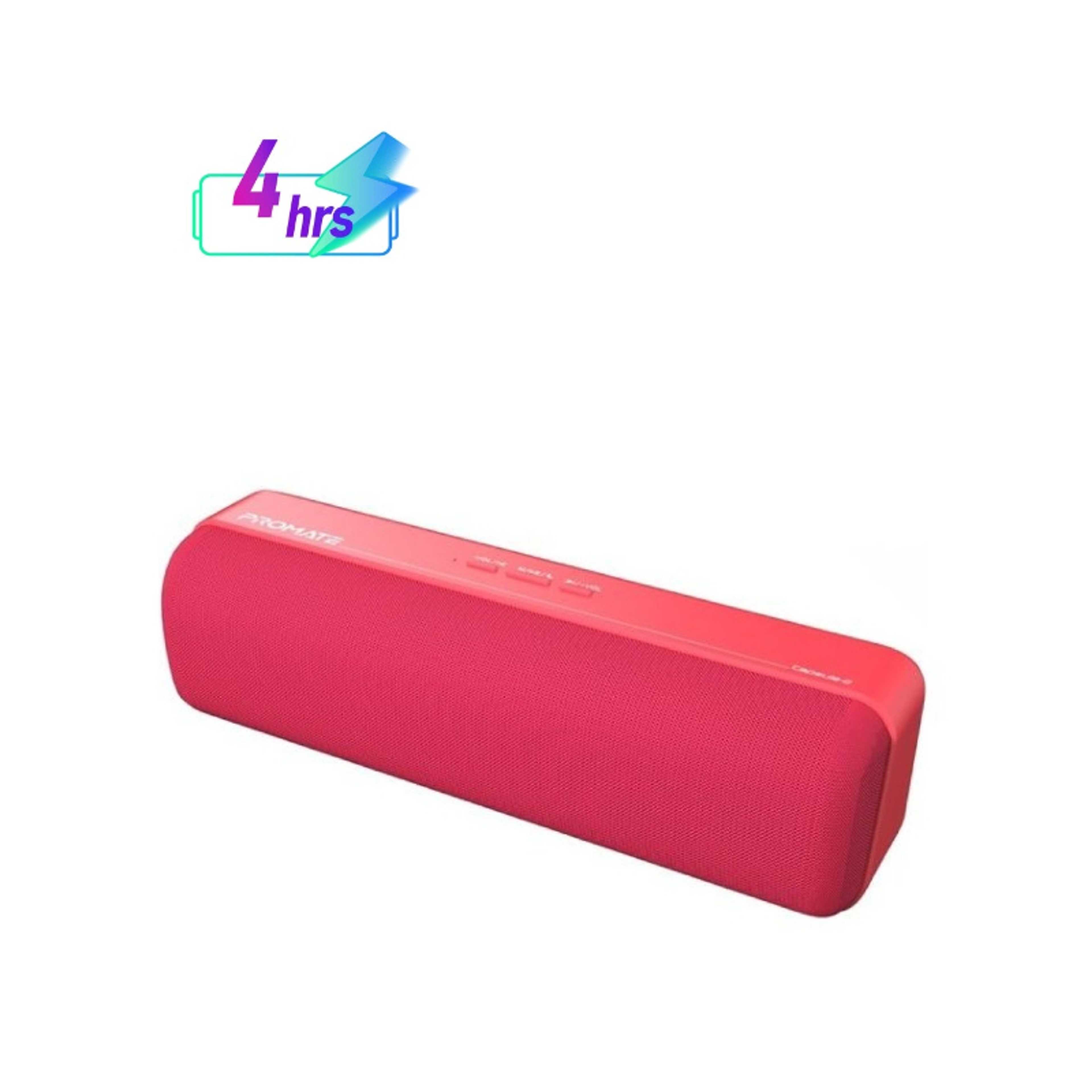 Portable Wireless Speaker, Premium True 6W HD Bluetooth 5.0 Speaker with 4H Playtime, 3.5mm Audio Jack, USB Media Port and Micro SD Card Slot, Capsule-2 Red - Product Main Image