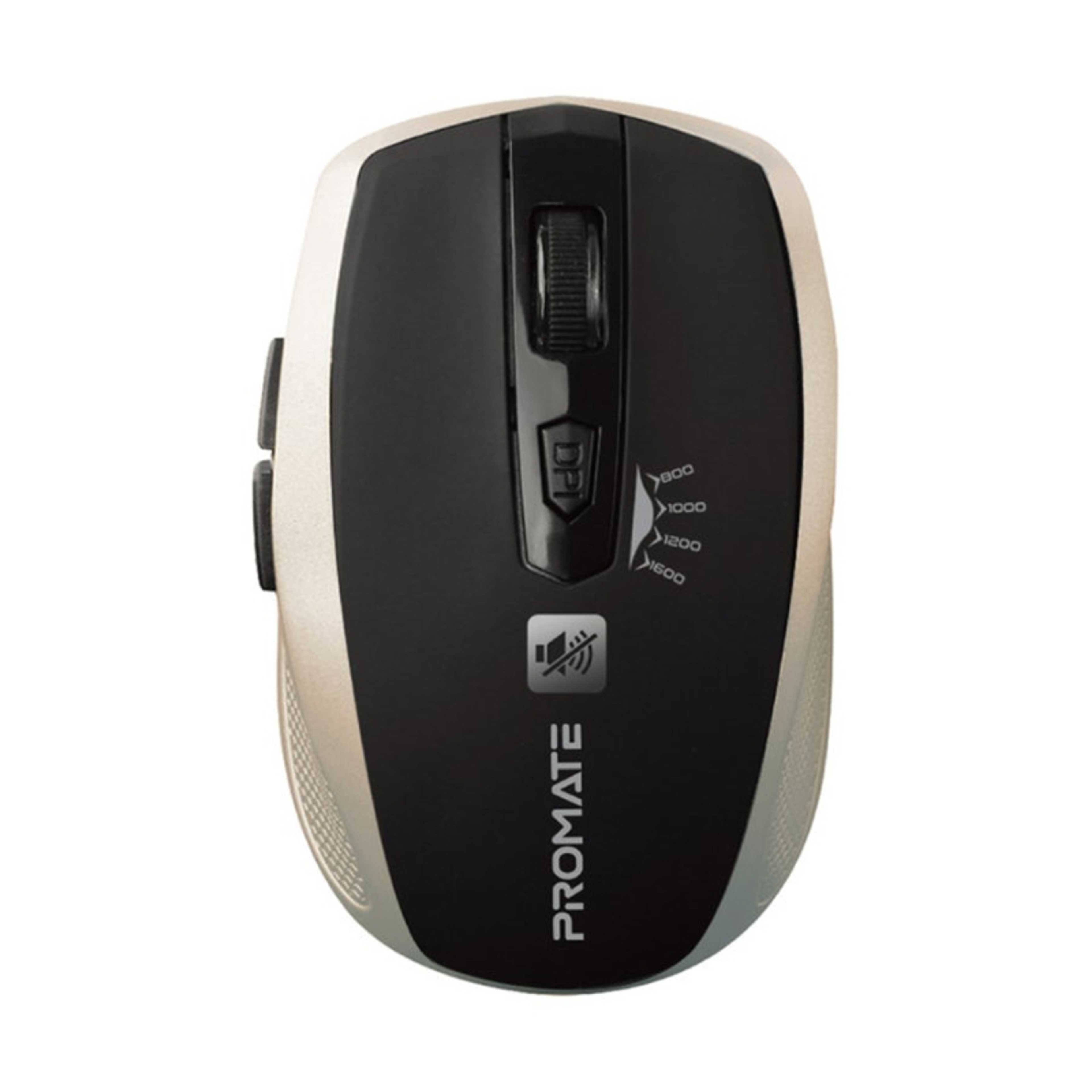 Silent Wireless Mouse Ergonomic Click Optical 2.4GHz Cordless Mice With Adjustable 1600DPI USB Nano Receiver And 10m Working Distance For Laptops Computer iMac Gold - Product Main Image