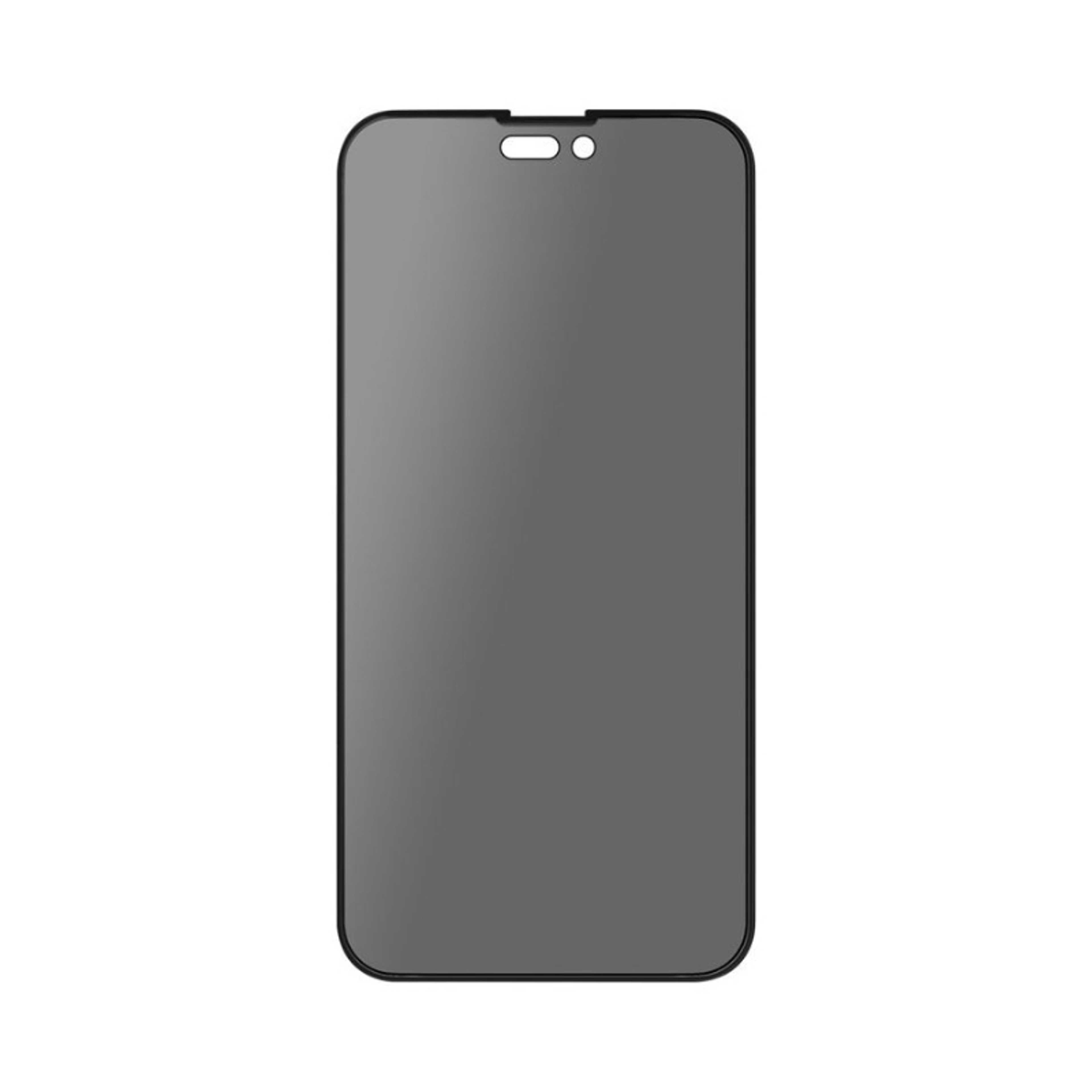 DropProtect Privacy 3D Glass with Built-in Bumper For iPhone 14 Pro Max Black - Product Main Image