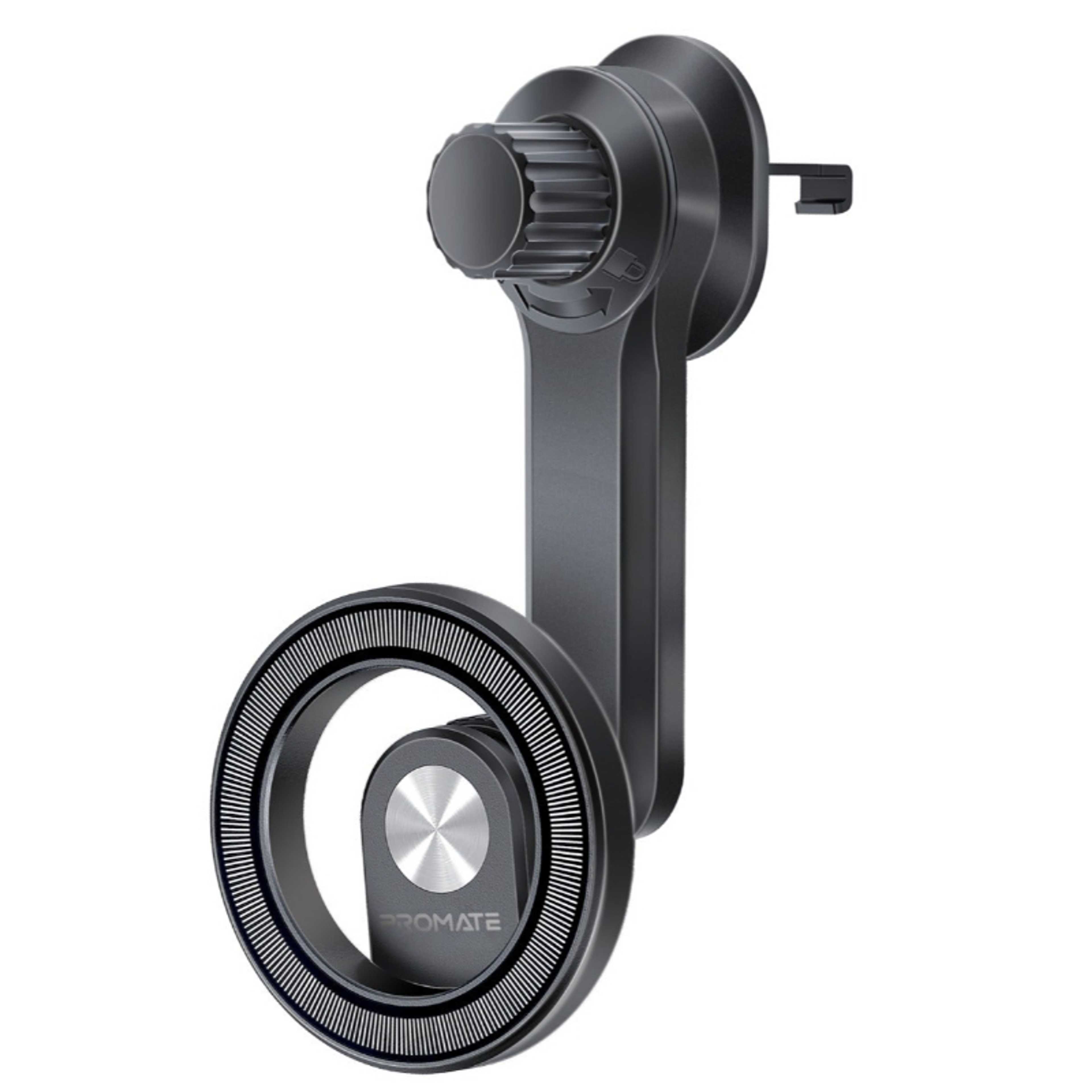 Promate Car Phone Mount, MagGrip Universal Rotatable AC Vent Mount Holder with 360 Degree Cradle-Free Design, N52 Powerful Magnet and Slip-Proof Surface, MagHoop-AV Black - Product Main Image