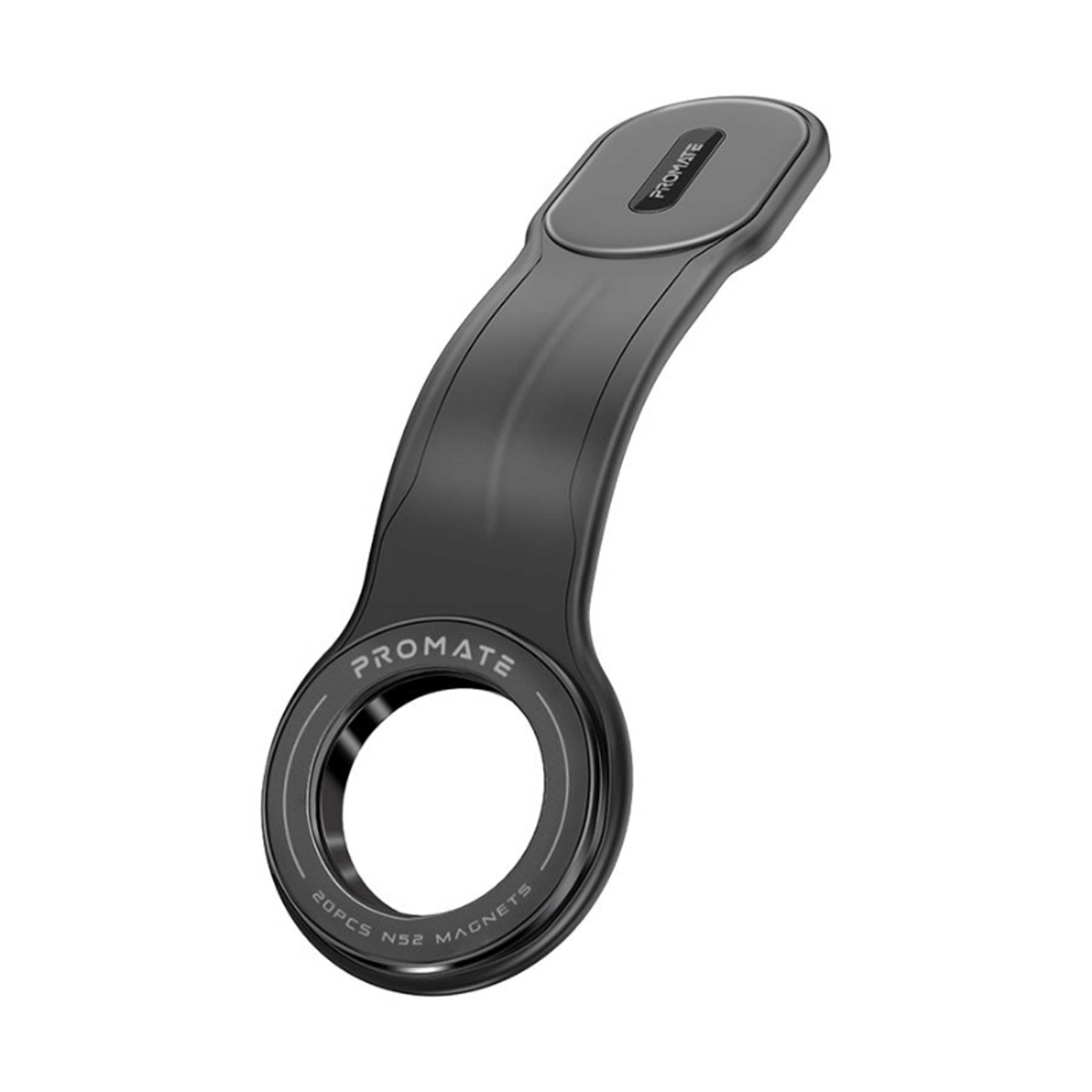 Premium Car Phone Holder, Robust Magnetic Dashboard Compact Mount with N52 Magnets, Metal Ring, 360° Rotation, Cradleless Design, Anti-Distraction, One-Hand Operation Black - Product Main Image