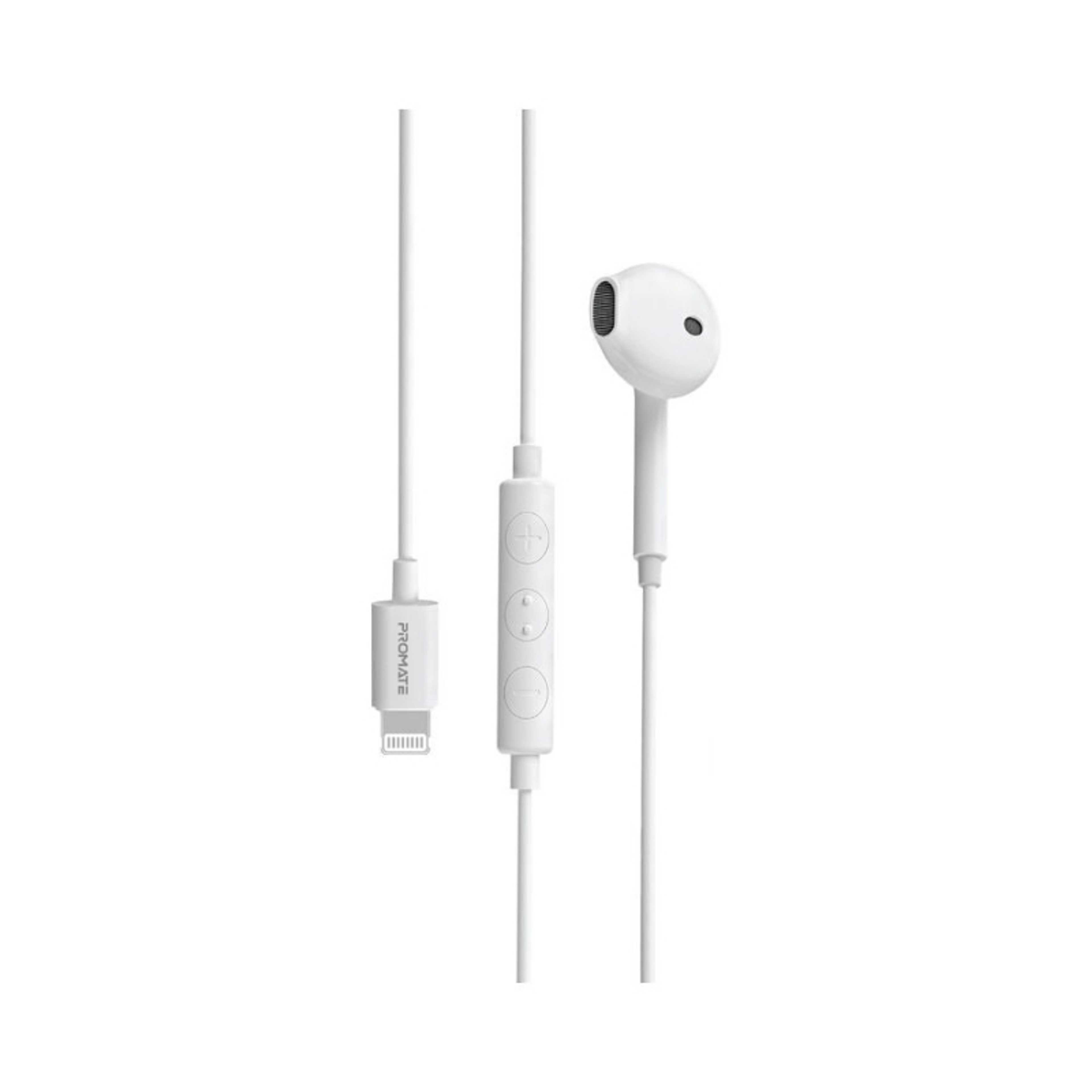 Lightning Earbuds,Noise Isolating Hi-Fi Apple MFi Certified Mono Earphone with In-Line Volume Control,Built-In Microphone and Tangle-Free Cord,iPhone,iPad Pro,iPod,iOS Devices,GearPod-LT White - Product Main Image