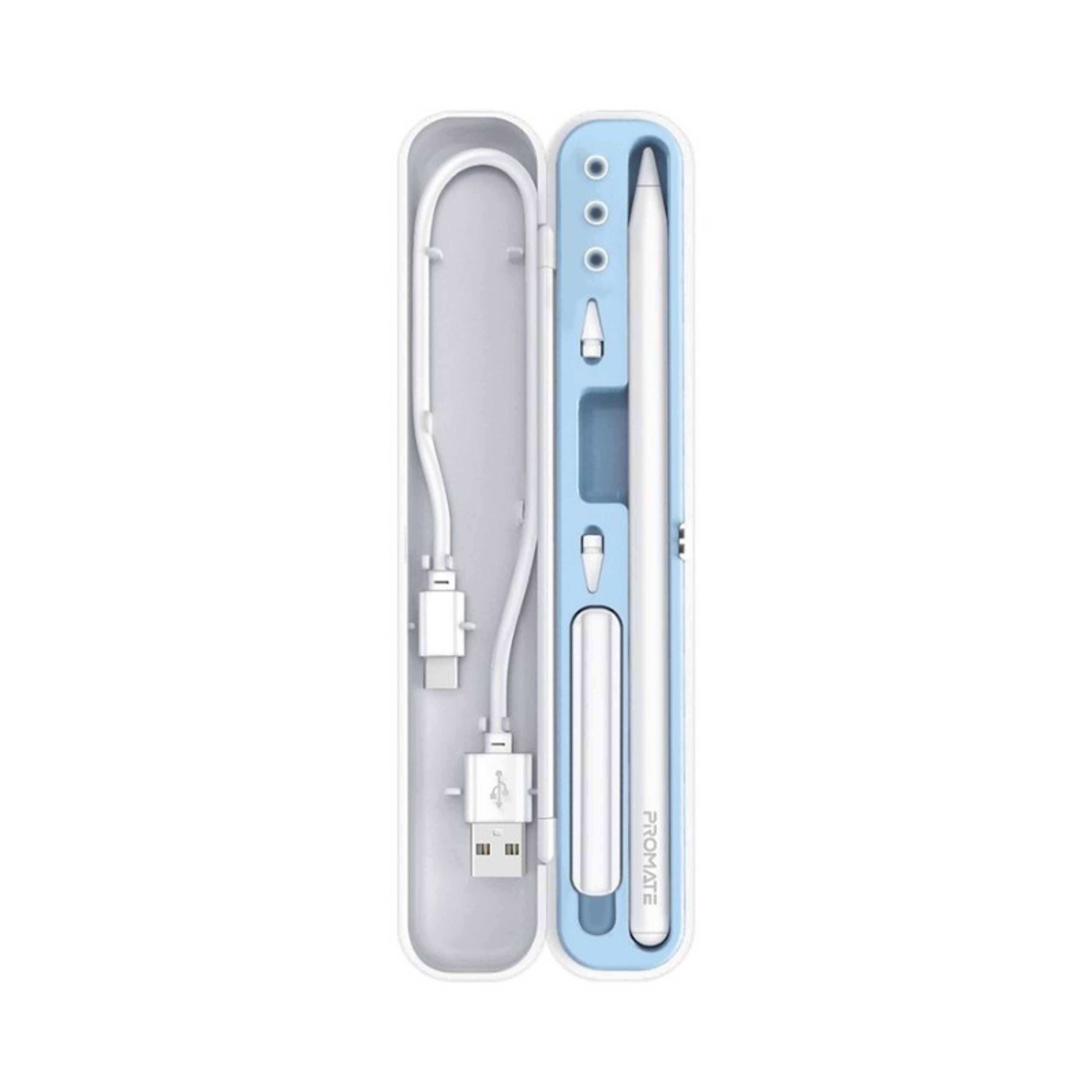 Stylus Pen, Stylus Pencil for iPad with Palm Rejection, Tilt Recognition, Bluetooth v5.1, Power Display, 11-hour Battery, Magnetic Charging, Dual Charging Mode and Replaceable Nib for iPad Air, iPad P White - Product Main Image