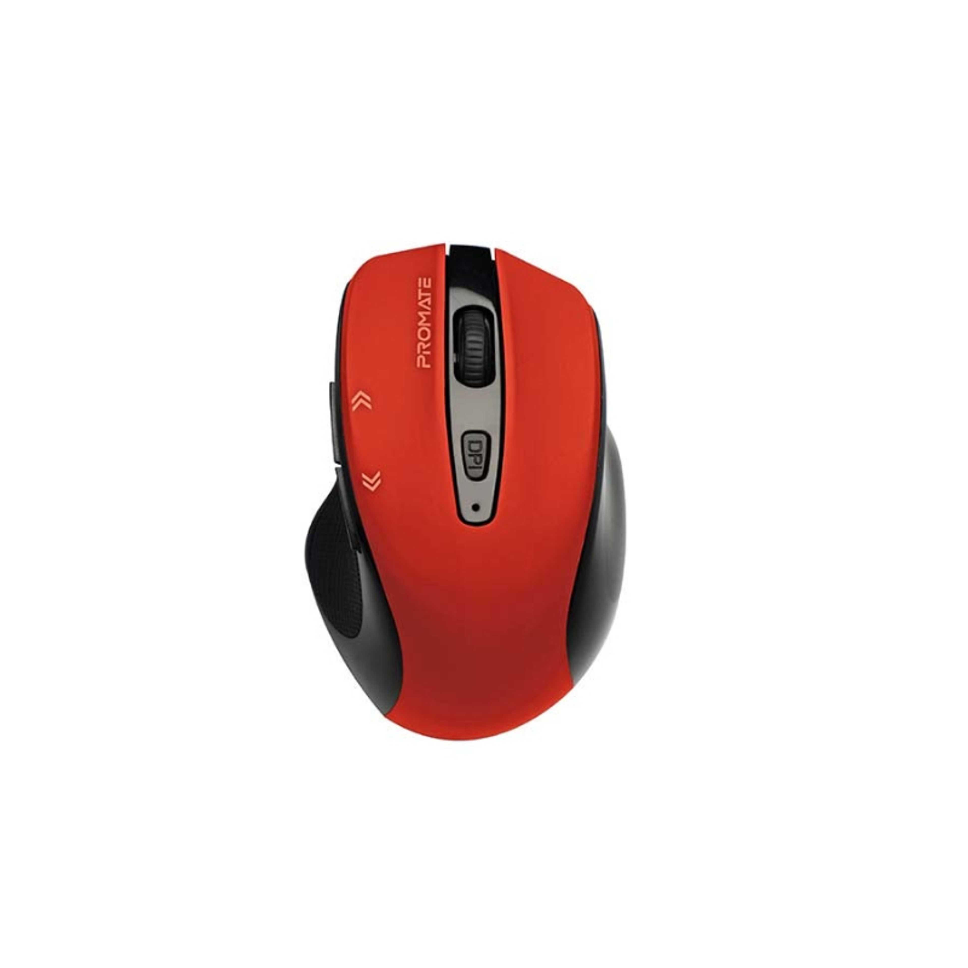1600DPI Portable 2.4Ghz Precision Tracking EZGrip Ergonomic Mouse with 10m Range, Nano USB Receiver, Adjustable DPI Switch and 6 Programmable Buttons Red - Product Main Image